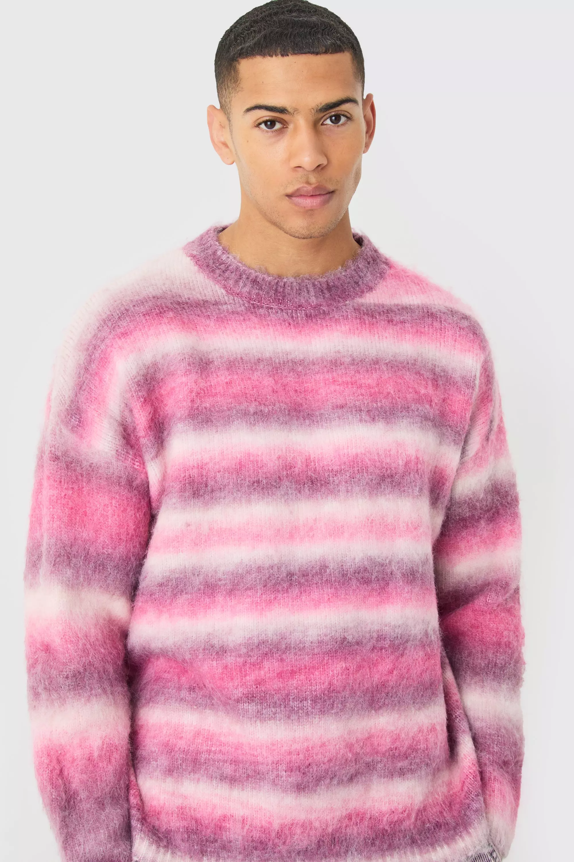 Pink jumper for men best sale