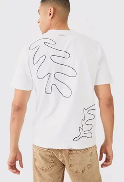 Heavyweight Interlock Chain Stitch Palm T-shirt White