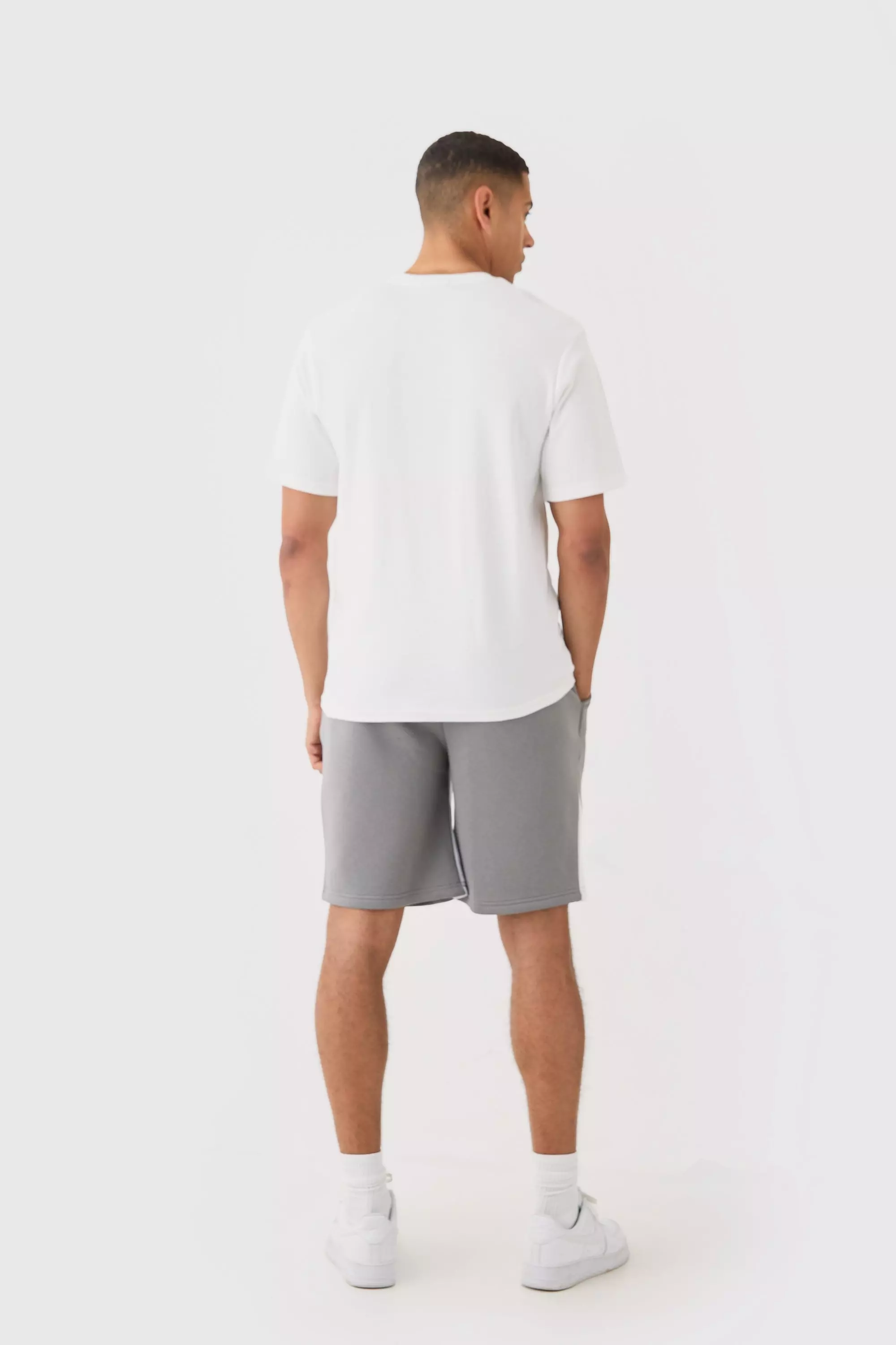 Charcoal Oversized Official Grafitti Gusset Shorts alternative image