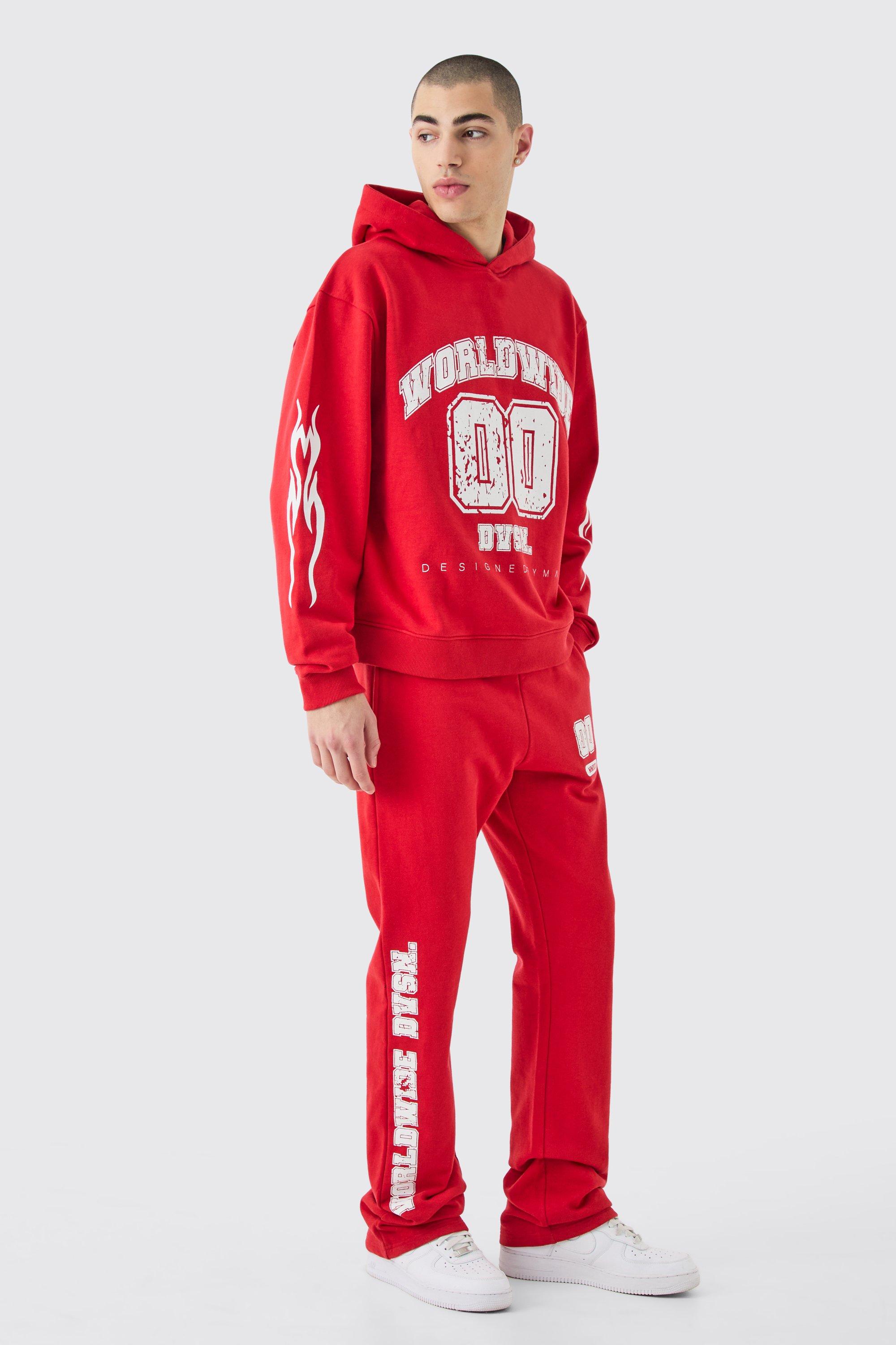 Men s Red Tracksuits boohooMAN USA