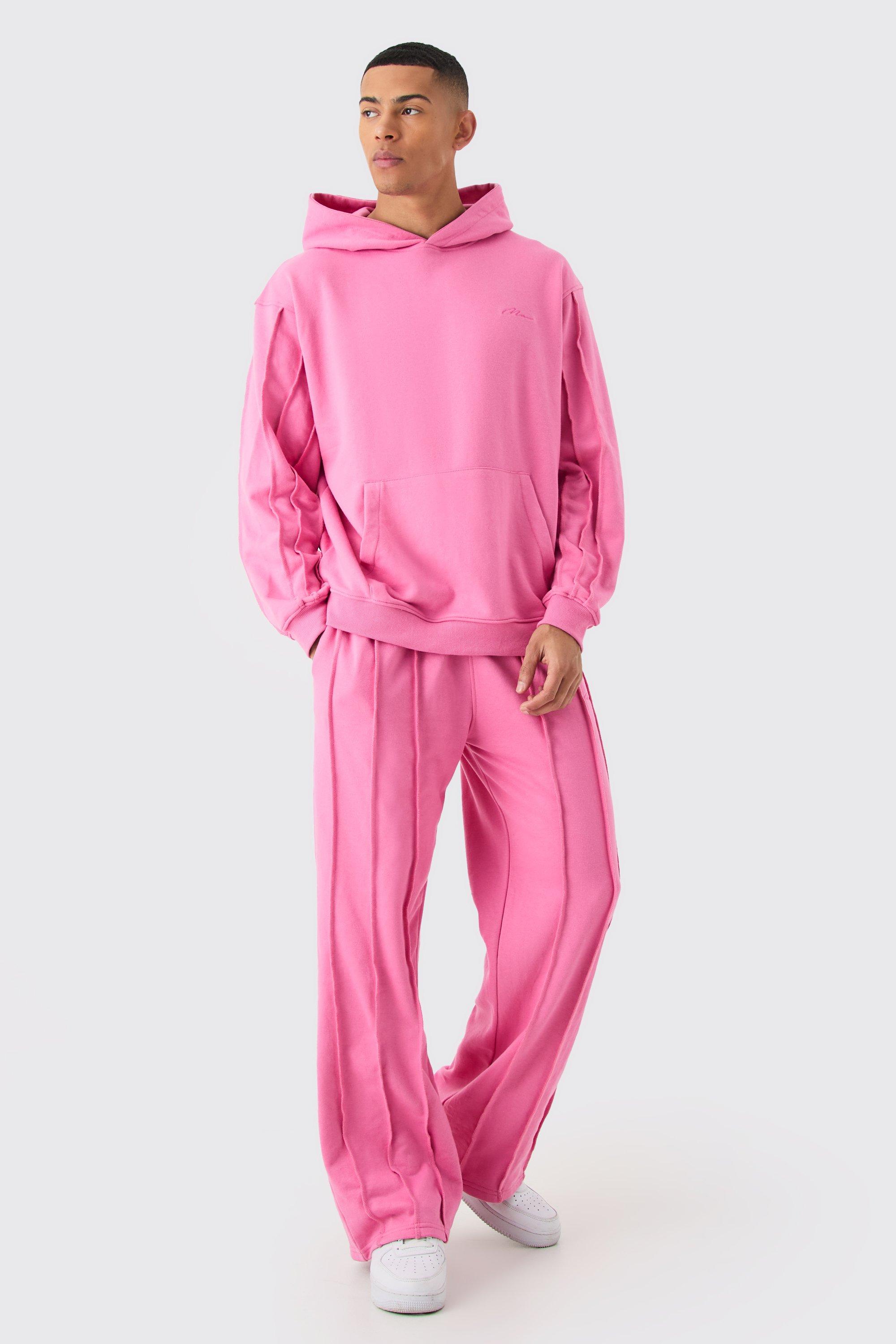 Men s Pink Tracksuits boohooMAN UK