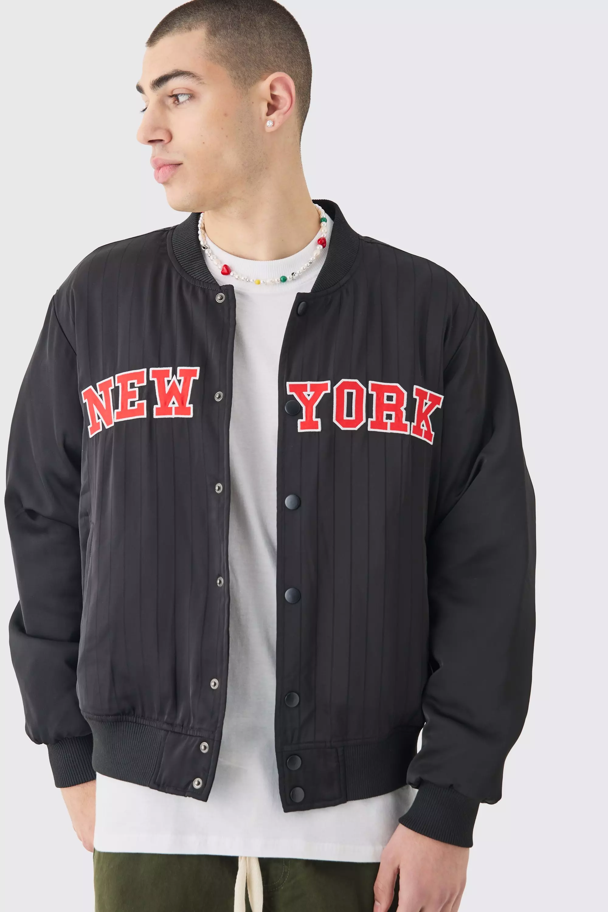 Varsity jacket satin hotsell