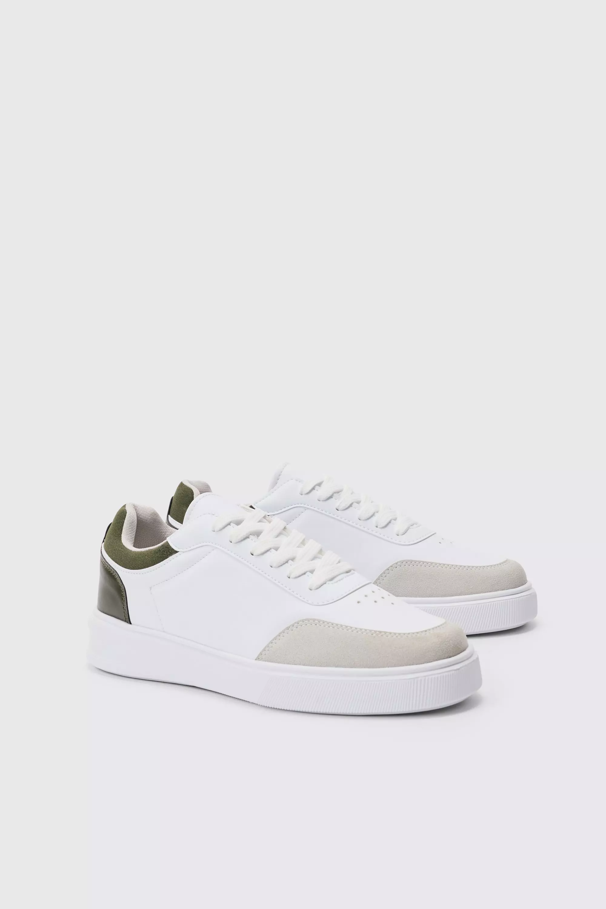 White Chunky Sole Trainer In White