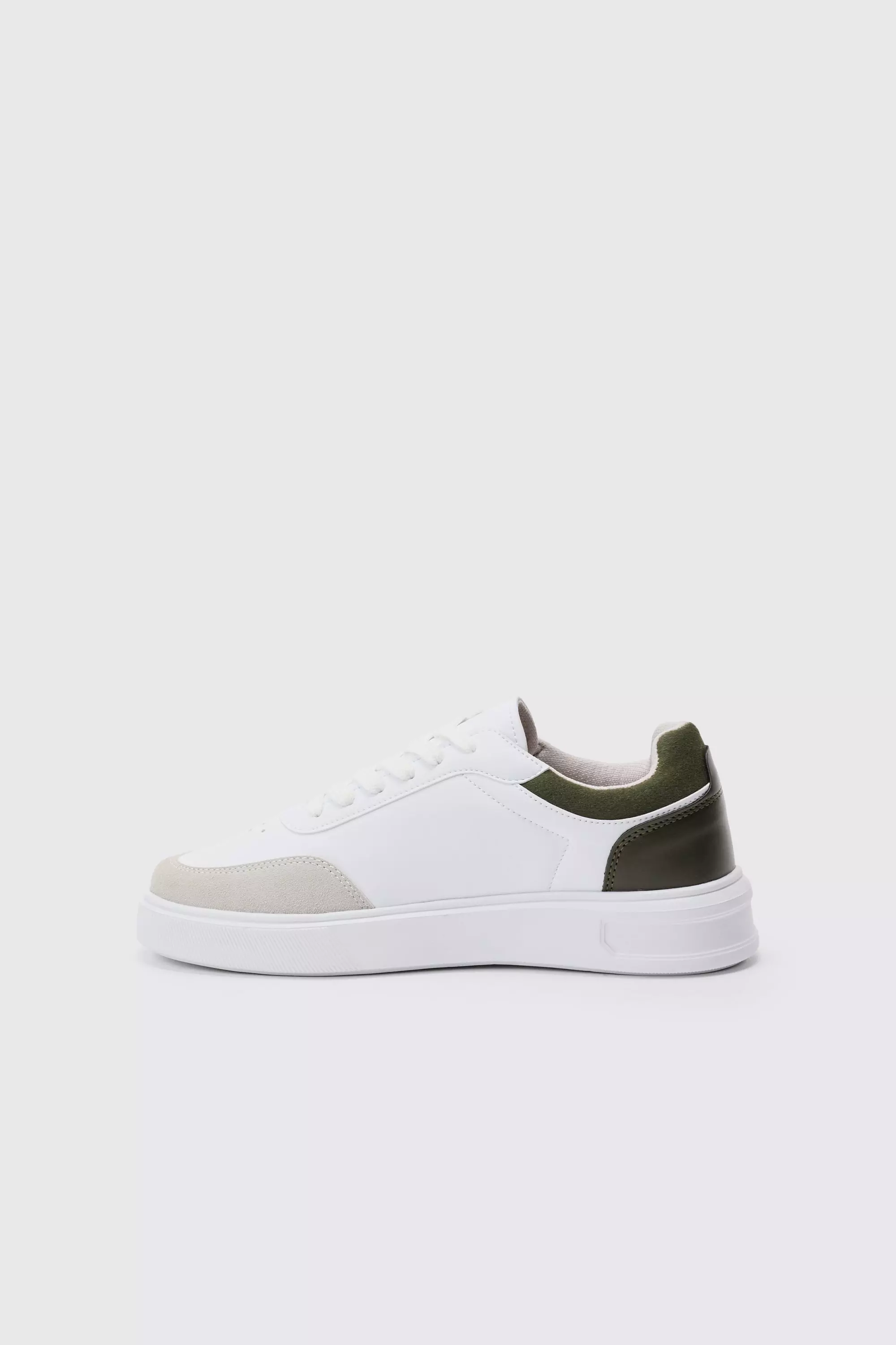 Chunky Sole Sneakers In White | boohooMAN USA