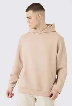 Tall Over The Head Scuba Hoodie Taupe