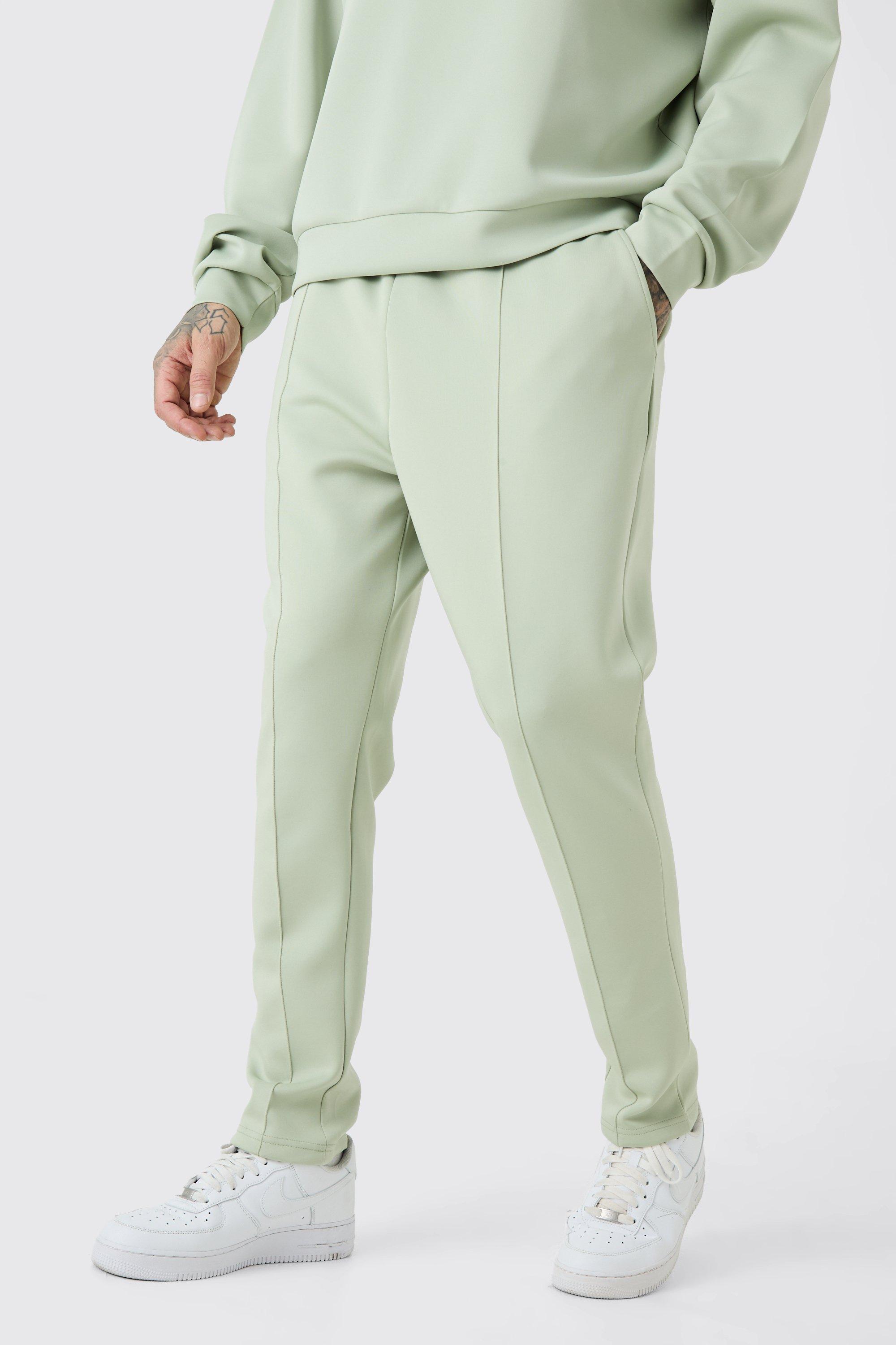 Slim Tapered Cropped Bonded Scuba Sweatpants