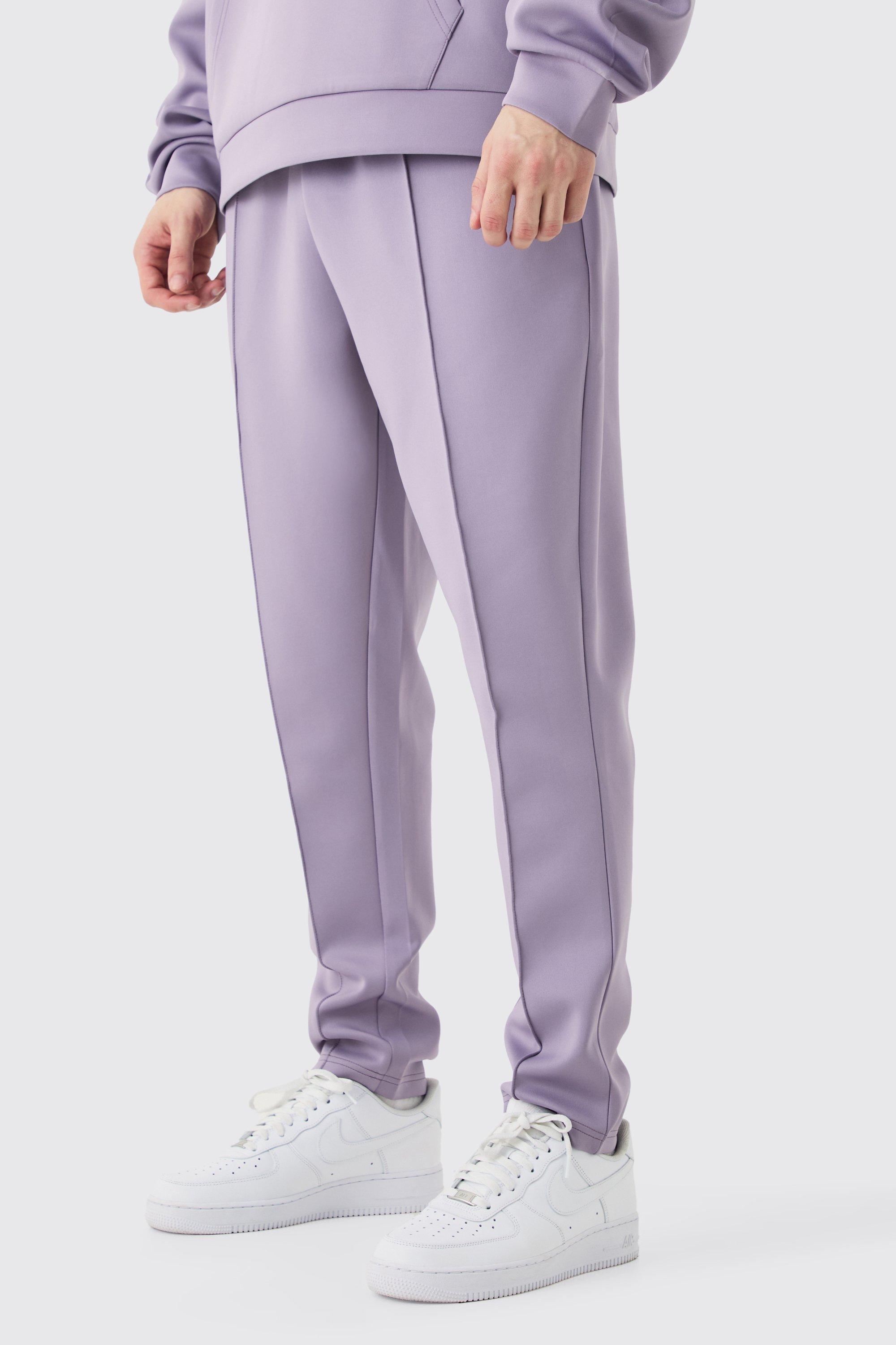 Slim Tapered Cropped Bonded Scuba Sweatpants