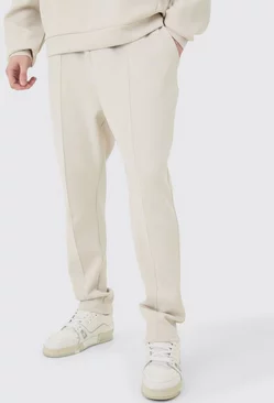 Tall Slim Tapered Cropped Scuba Jogger Light grey