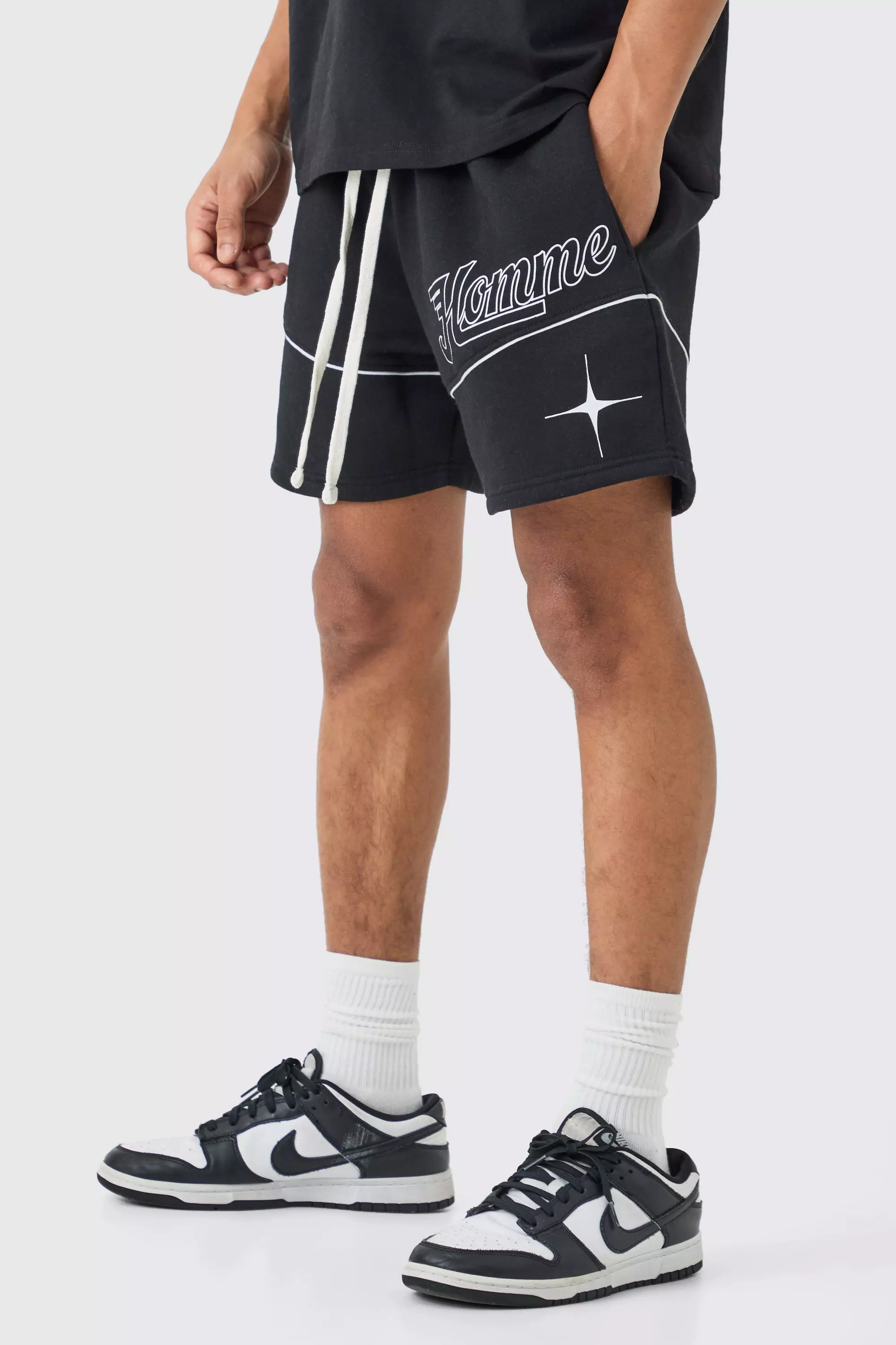 Relaxed Short Length Homme Volley Shorts Black