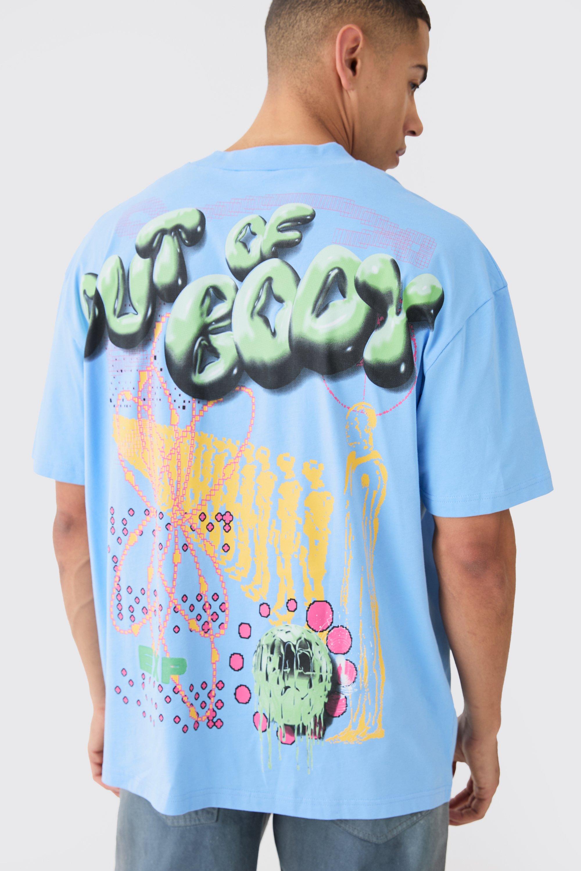 Oversized Extended Bubble Graphic T-shirt