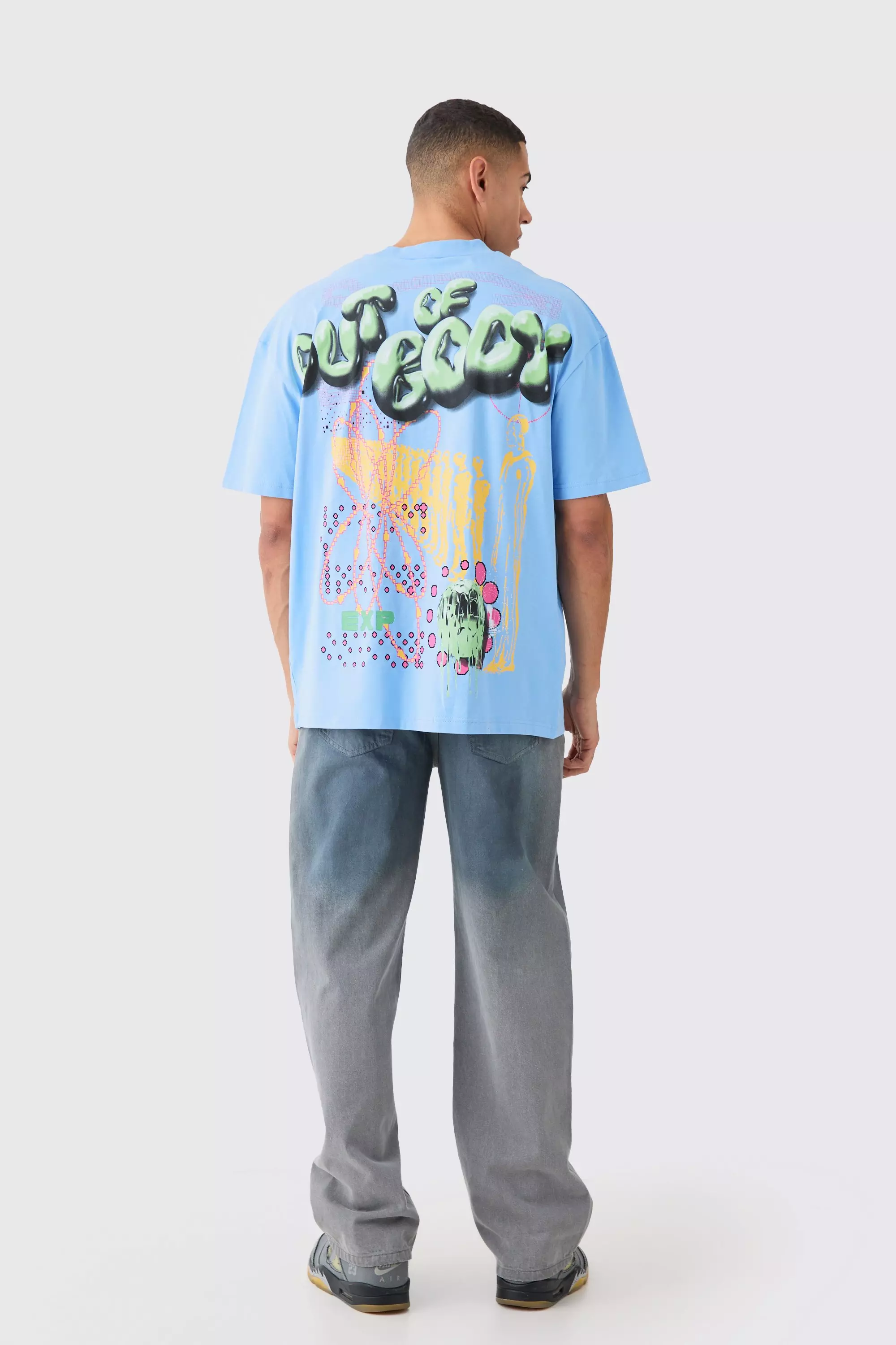 Oversized Extended Bubble Graphic T-shirt | boohooMAN USA