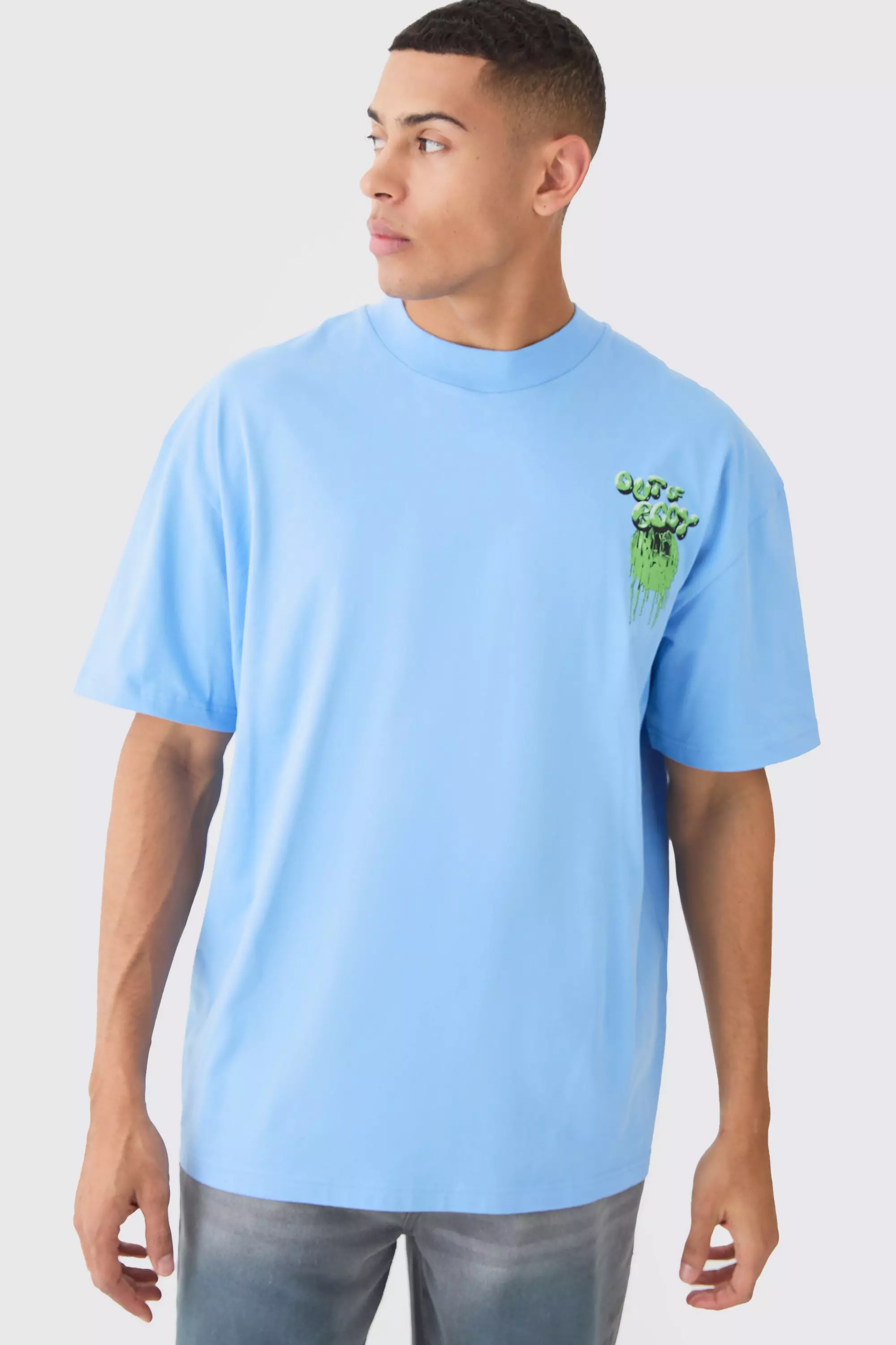 Oversized Extended Bubble Graphic T-shirt | boohooMAN USA
