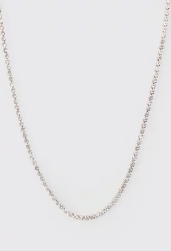 Iced Chain Necklace In Silver Silver