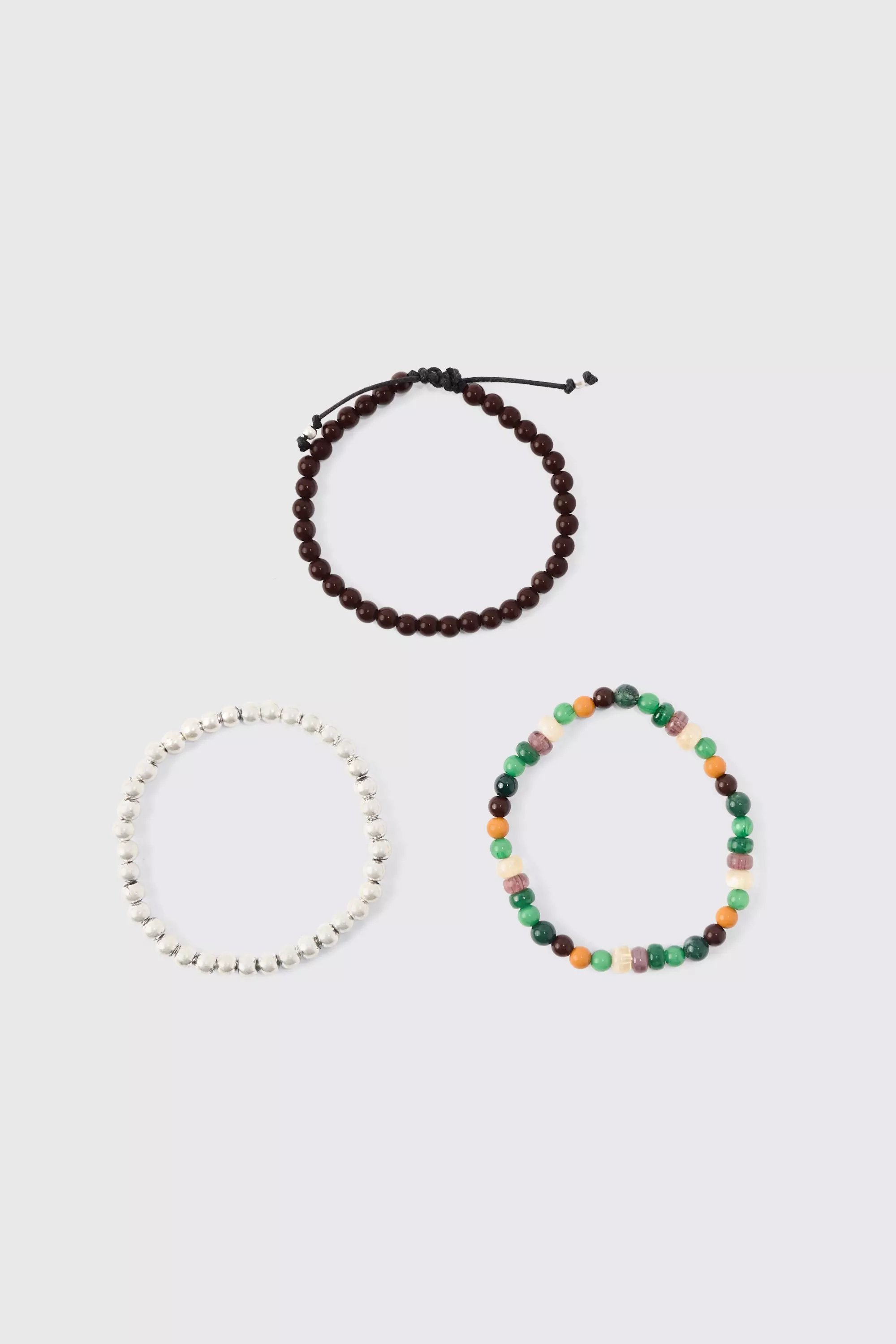 3 Pack Beaded Bracelets Multi