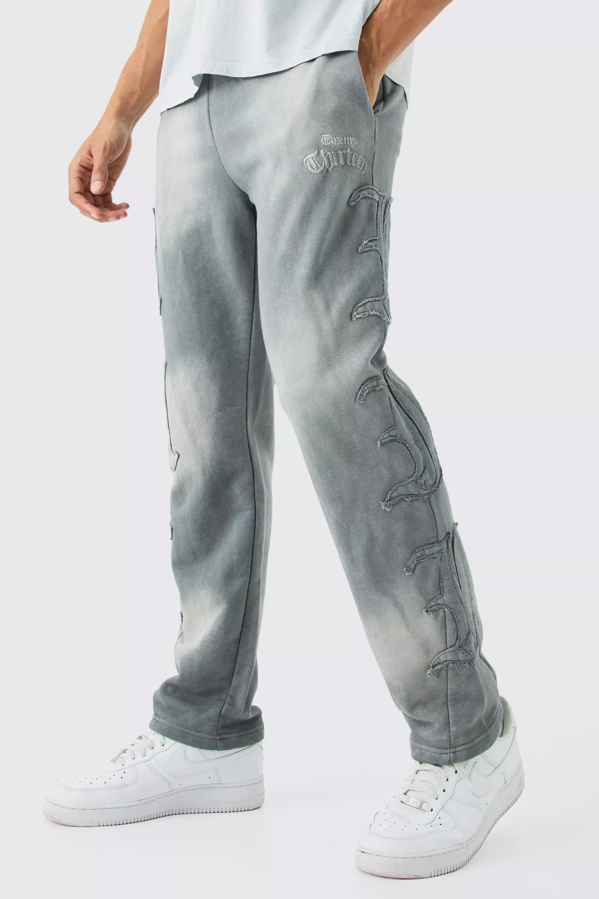 Oversized Sun Bleached 13 Gusset Jogger Charcoal
