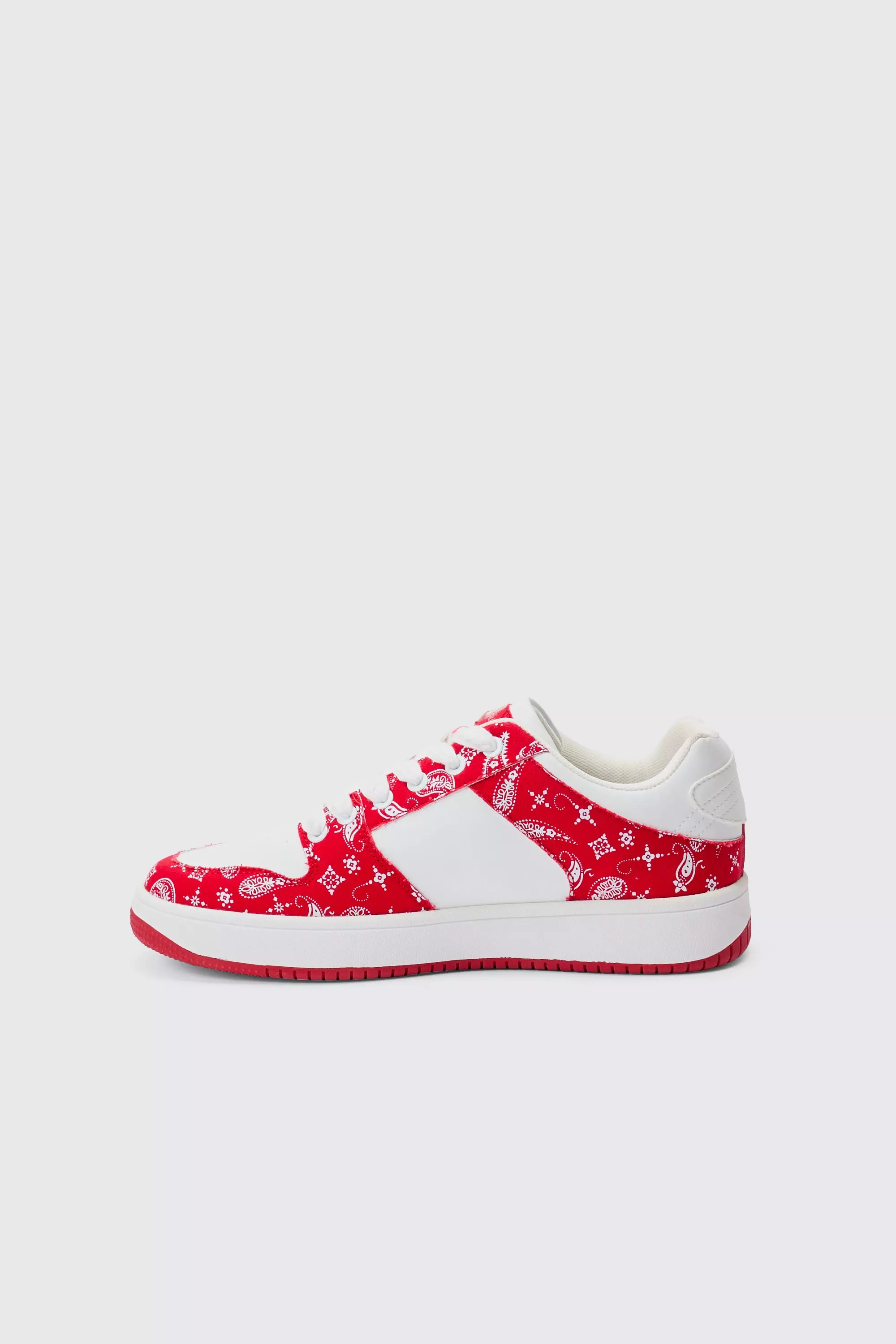 Limited Edition Bandana Print Chunky Trainer In Red alternative image