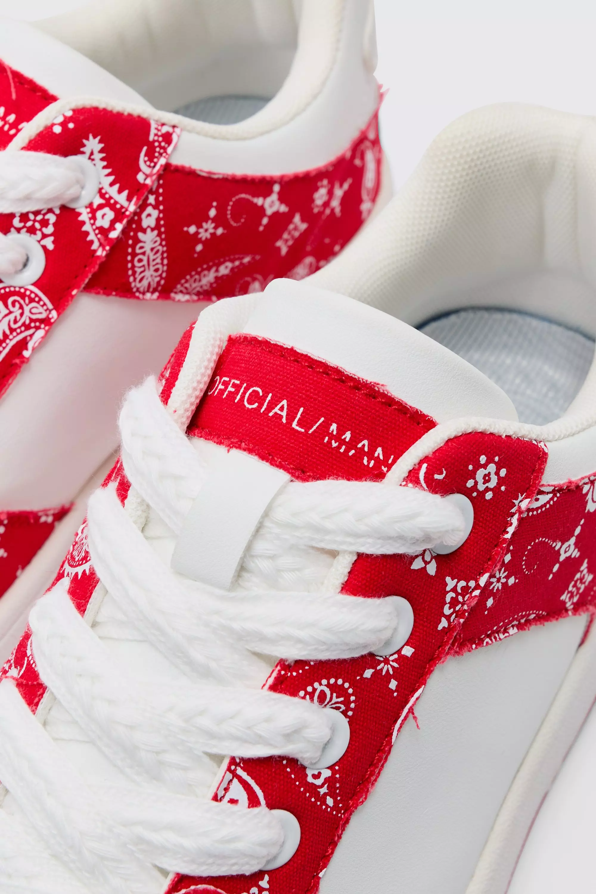 Limited Edition Bandana Print Chunky Trainer In Red alternative image