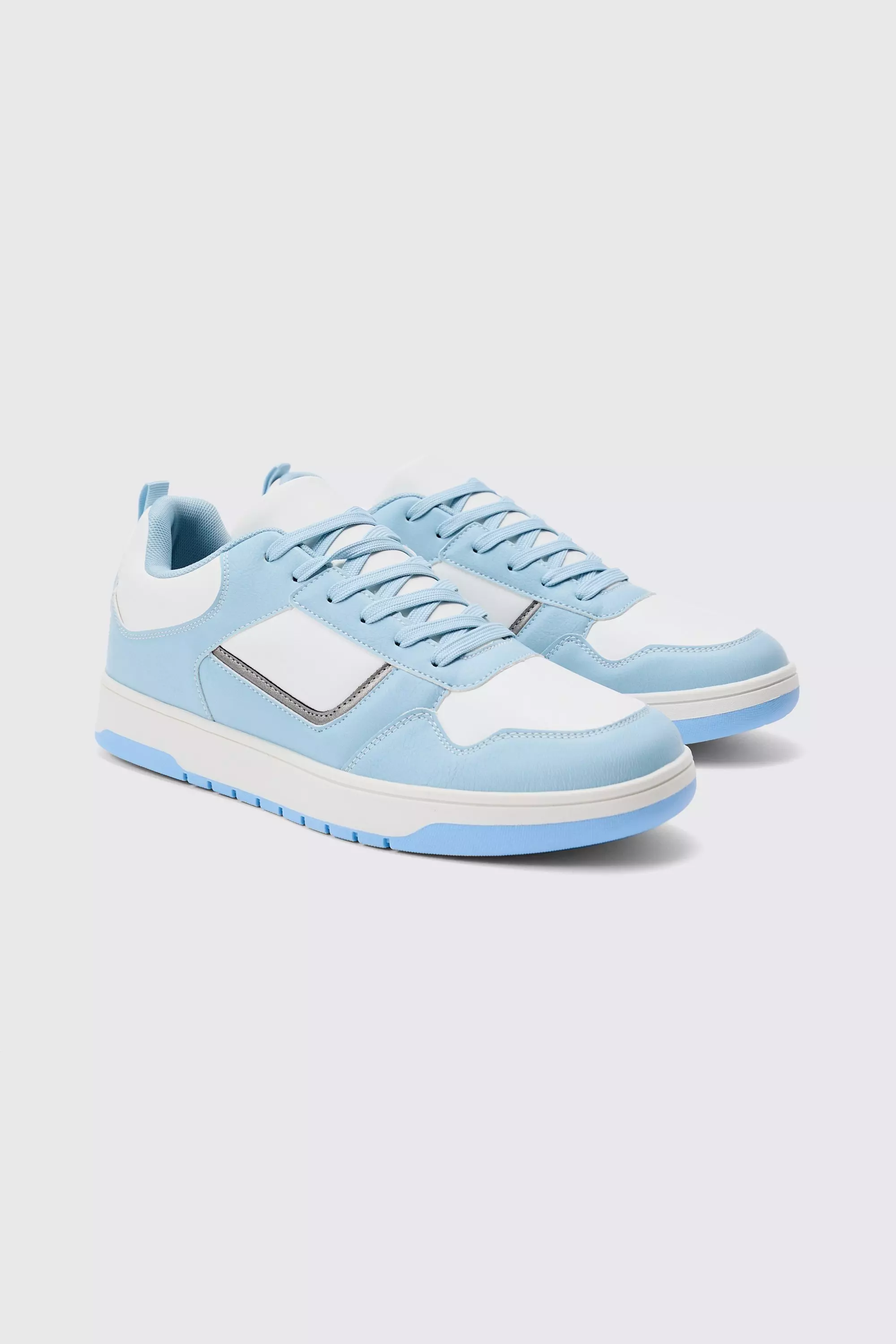 Contrast Chunky Sneakers In Light Blue Light blue