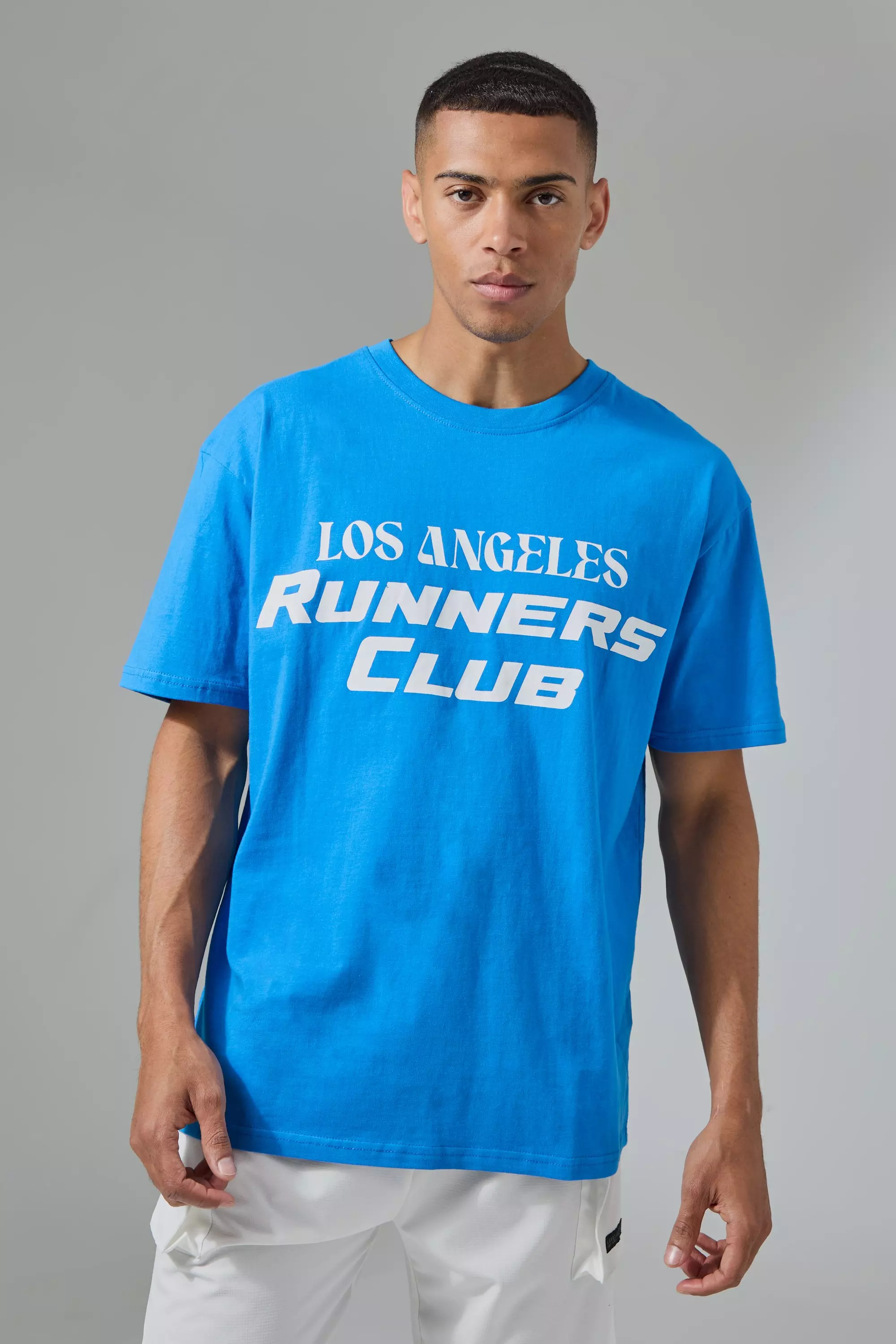 Active Oversized Runners Club T-shirt Blue