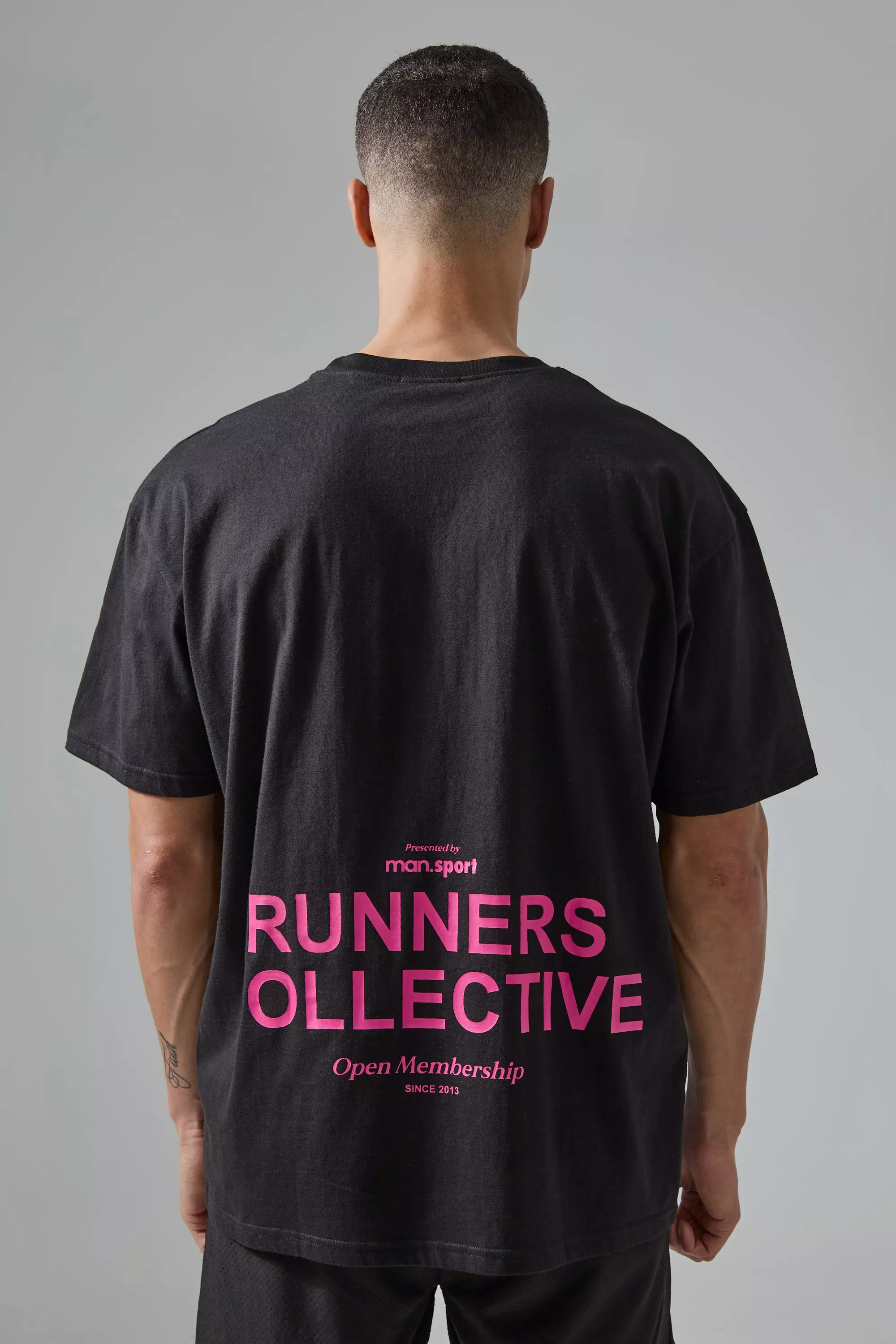 Active Oversized Runners Collective T-shirt Black