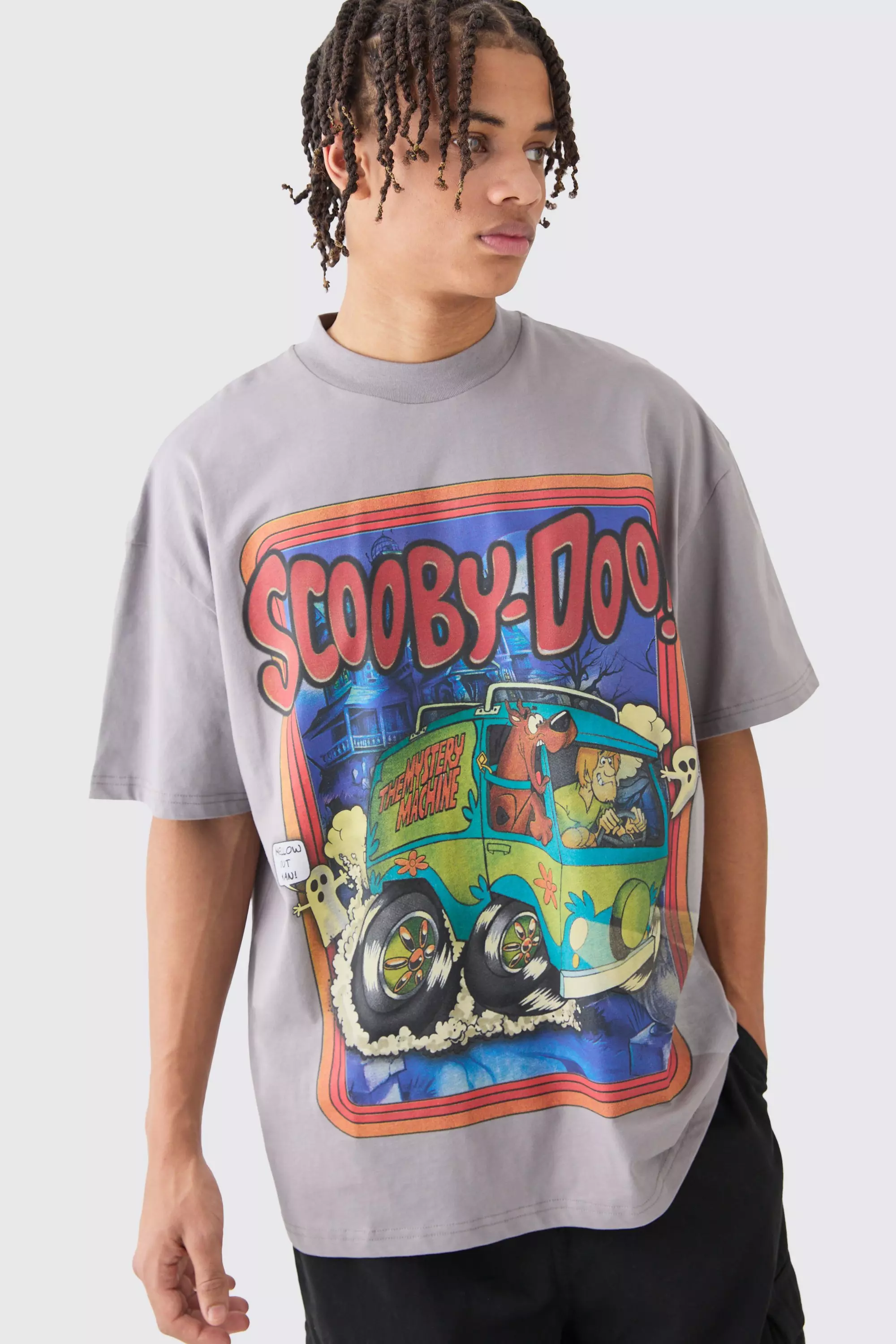 Oversized Scooby Doo License T-shirt Charcoal