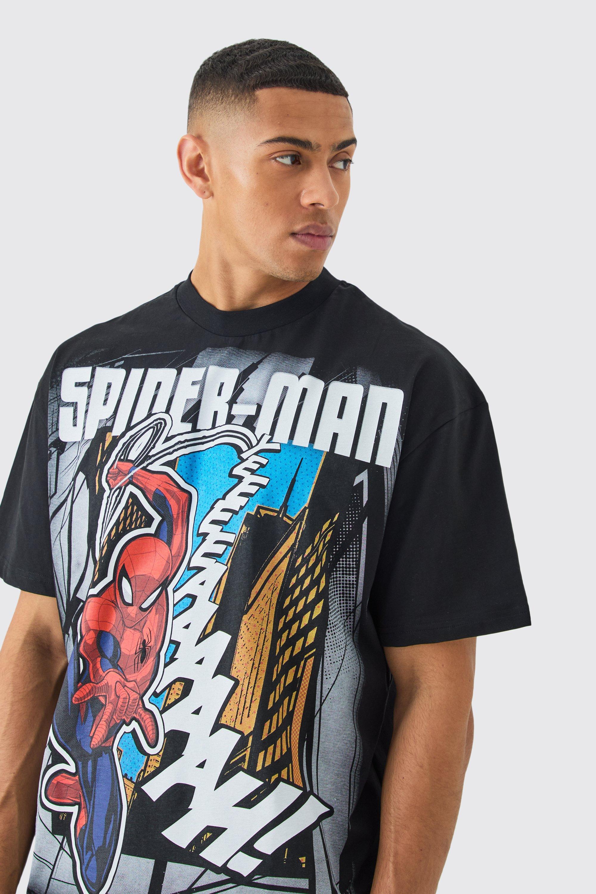 Oversized Spiderman Large Scale License T-shirt