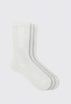 3 Pack Plain Sport Socks White