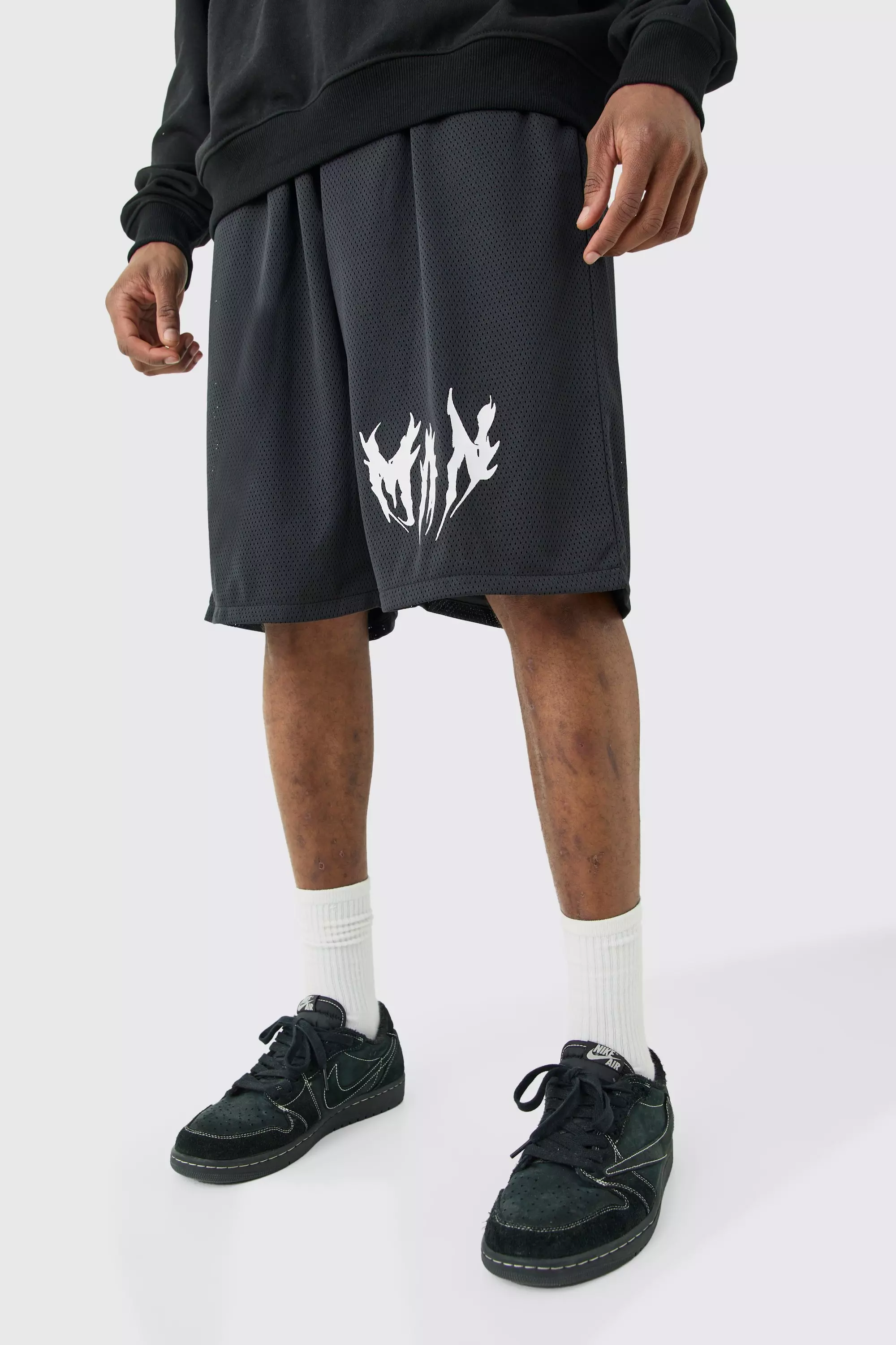 Tall Man Mesh Basketball Short Black