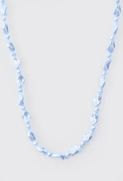 Shine Beaded Necklace In Light Blue Light blue