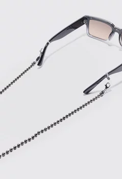 Metal Beaded Sunglasses Chain In Gunmetal Gun metal