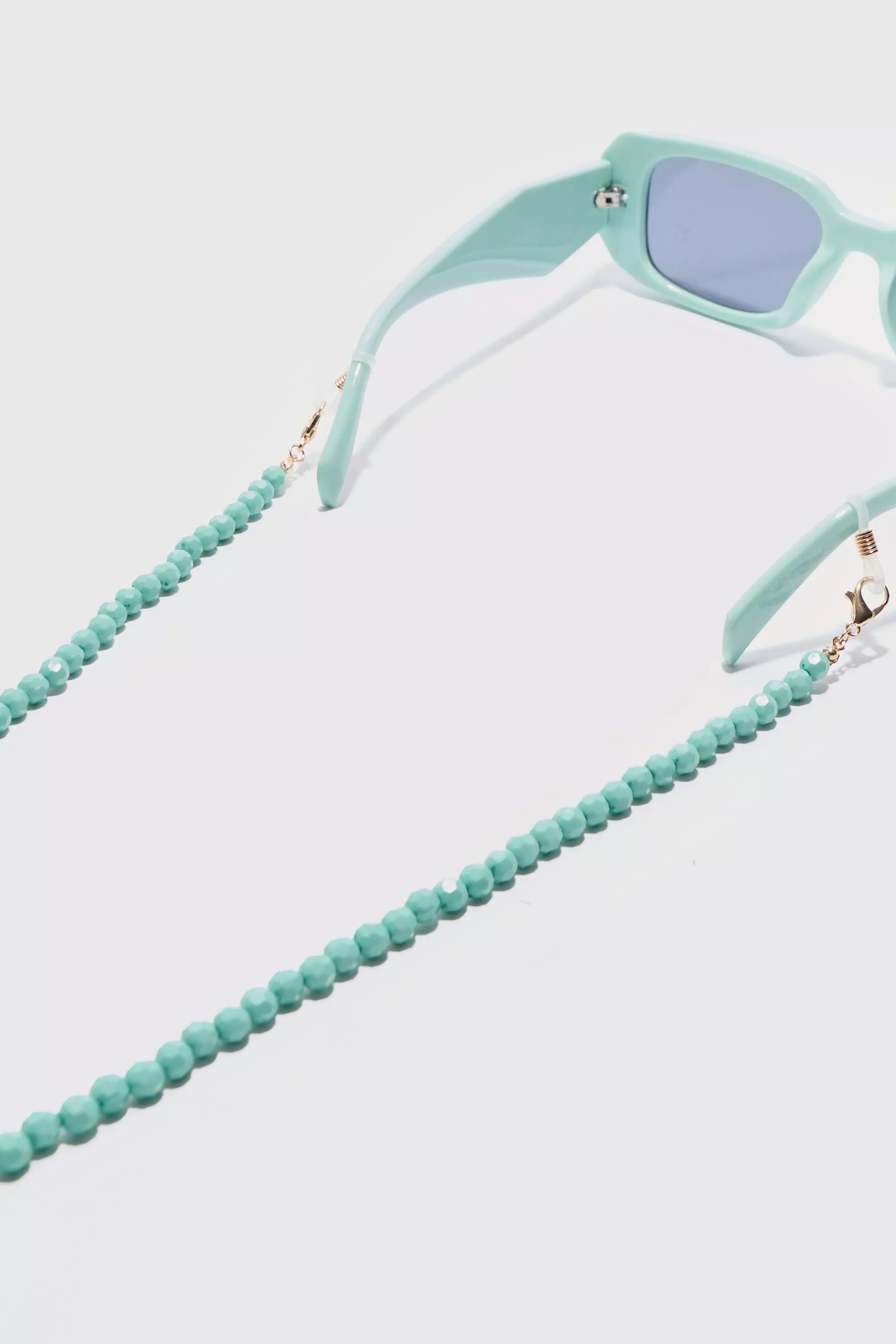 Iced Bead Sunglasses Chain In Green Green