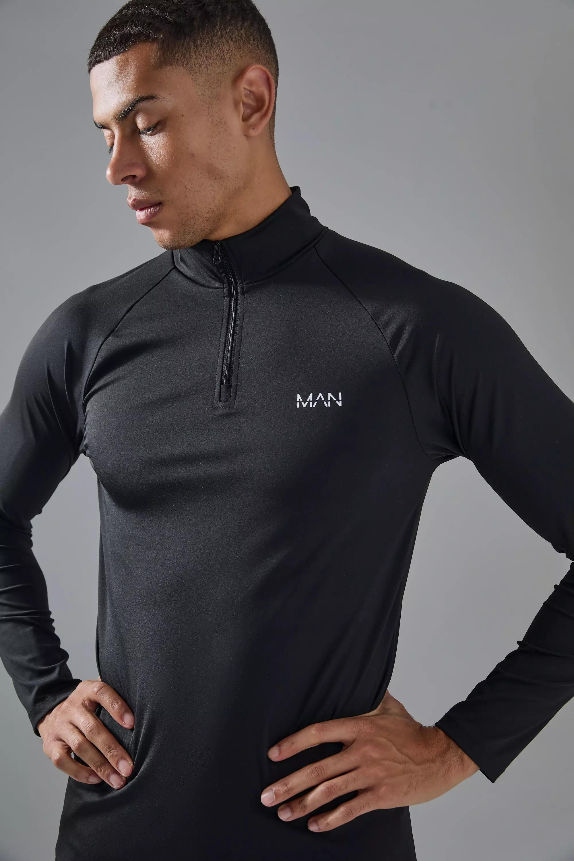 Survêtement de sport à col zippé - MAN Active, Black autre image