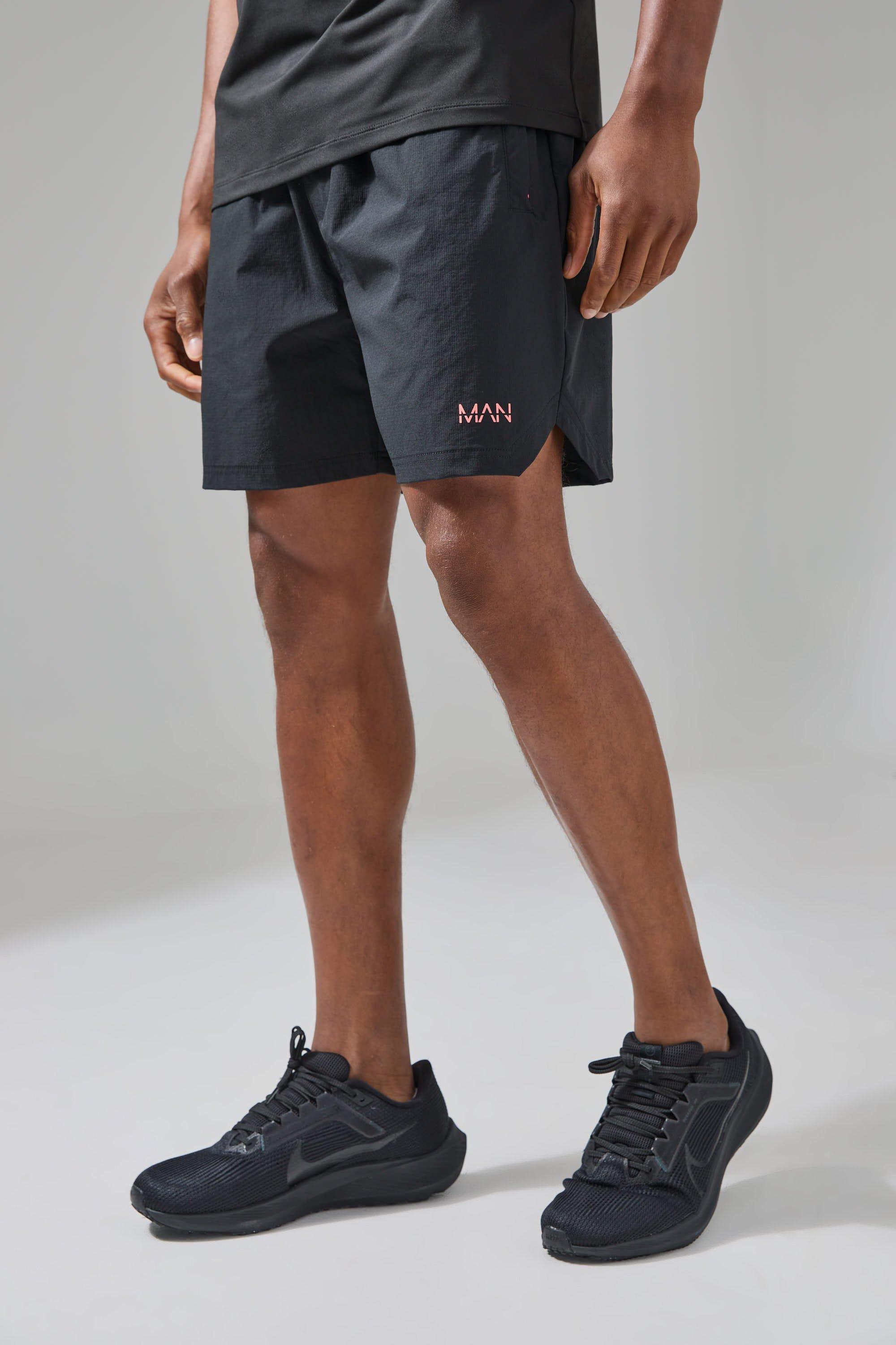 Man Active Ripstop 5inch Short Neon Logo | boohooMAN USA