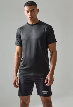 Black Man Active Essentials Gym Raglan T-shirt