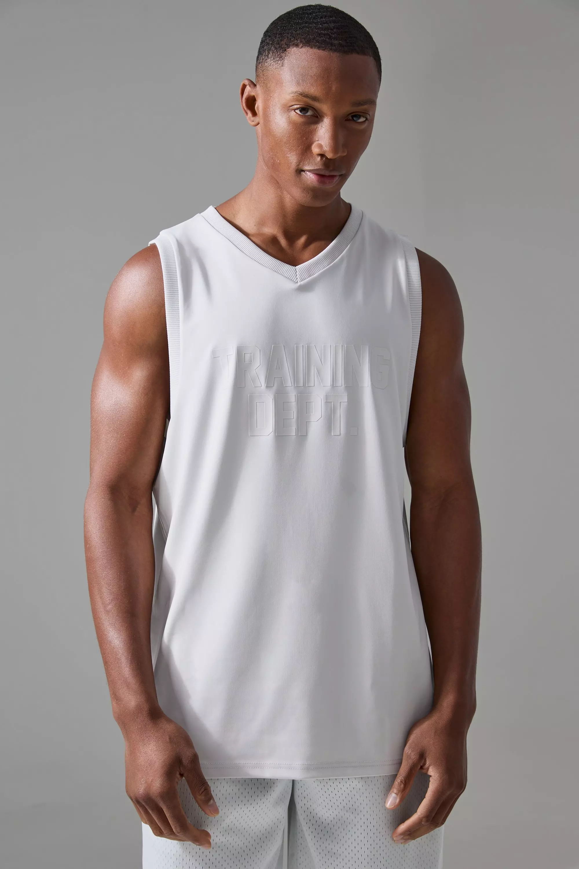 Active Training Dept Reg Fit Basketball Vest Light grey