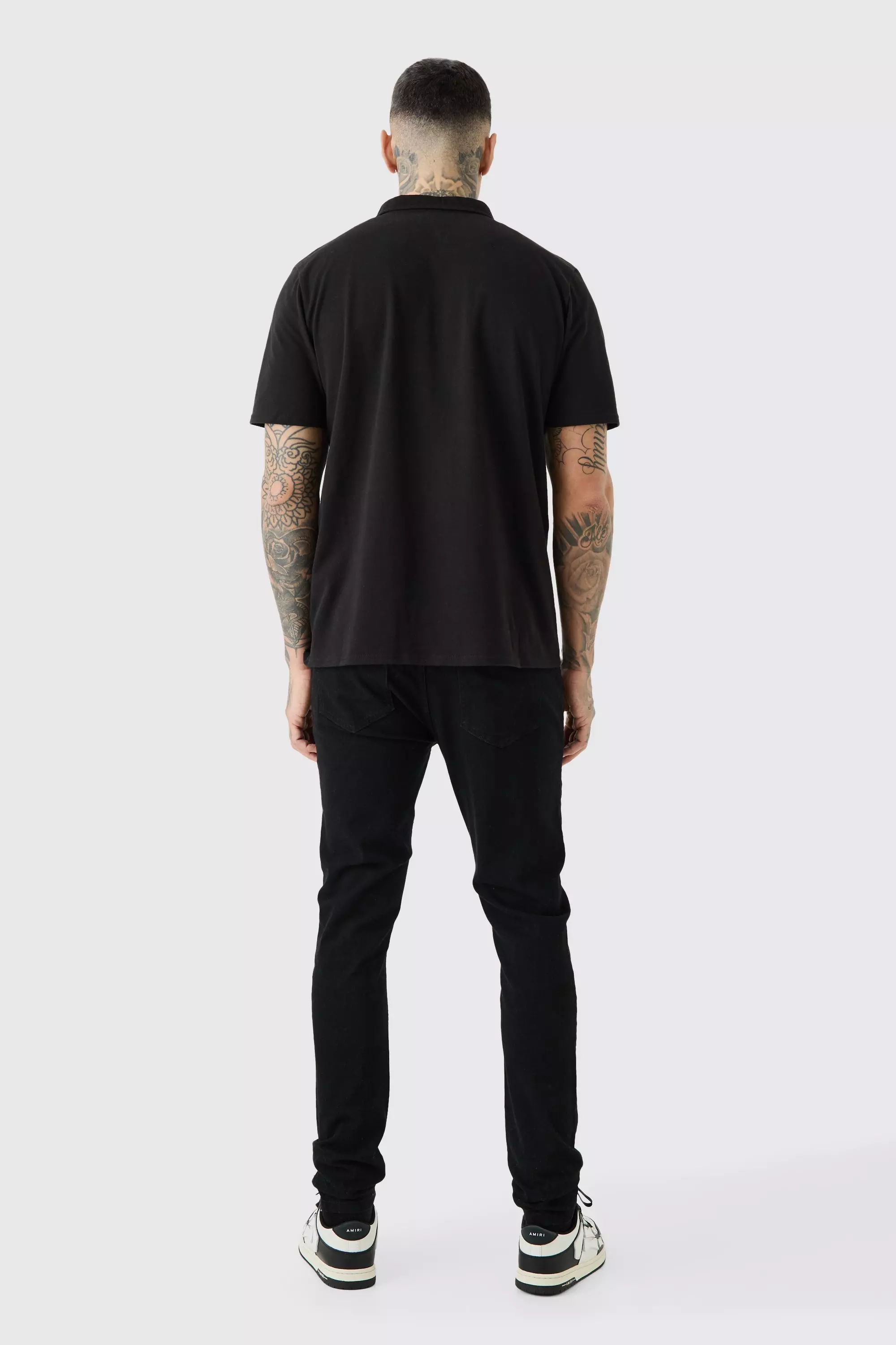 Tall - Jean skinny déchiré et réparé, True black autre image