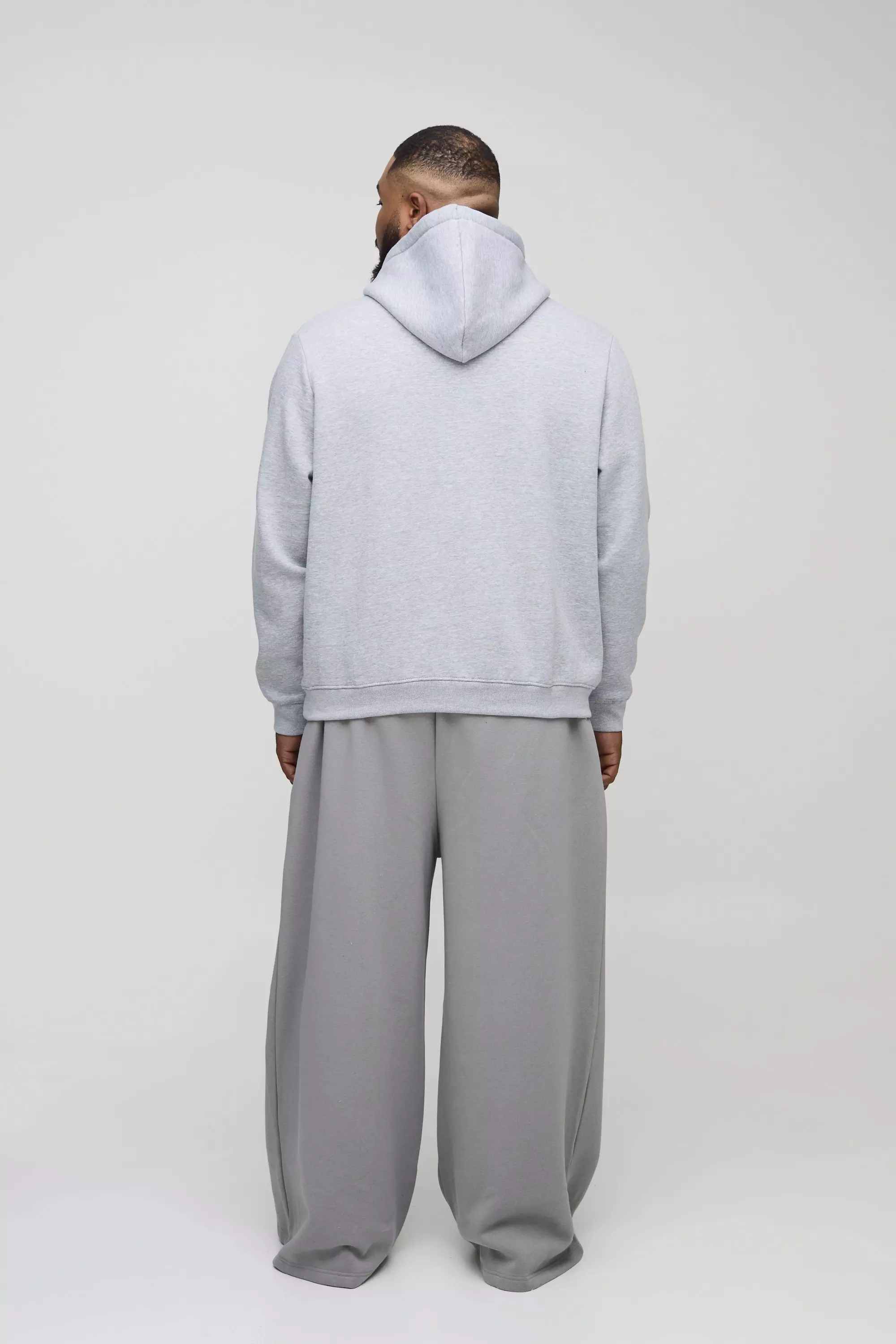 Plus Basic Hoodie In Grey Marl alternative image