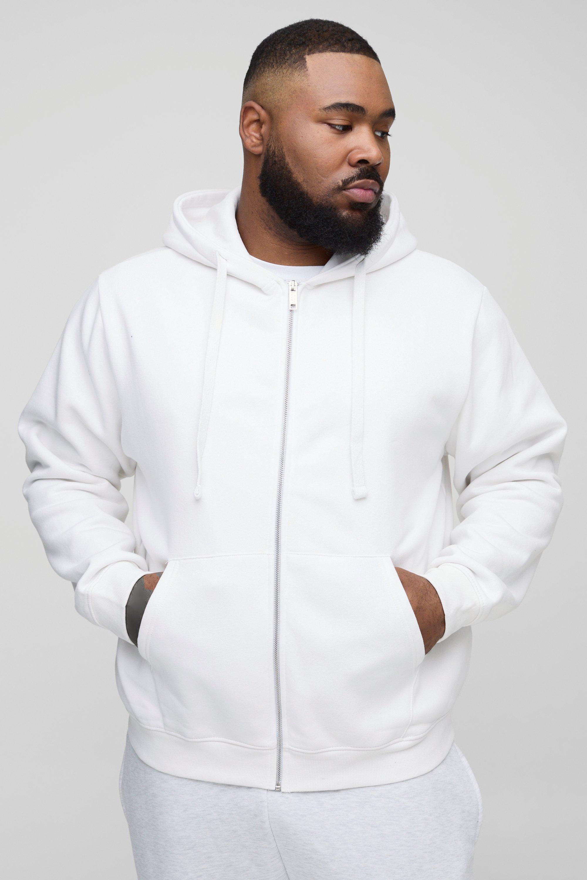 Plus size white hoodie hotsell