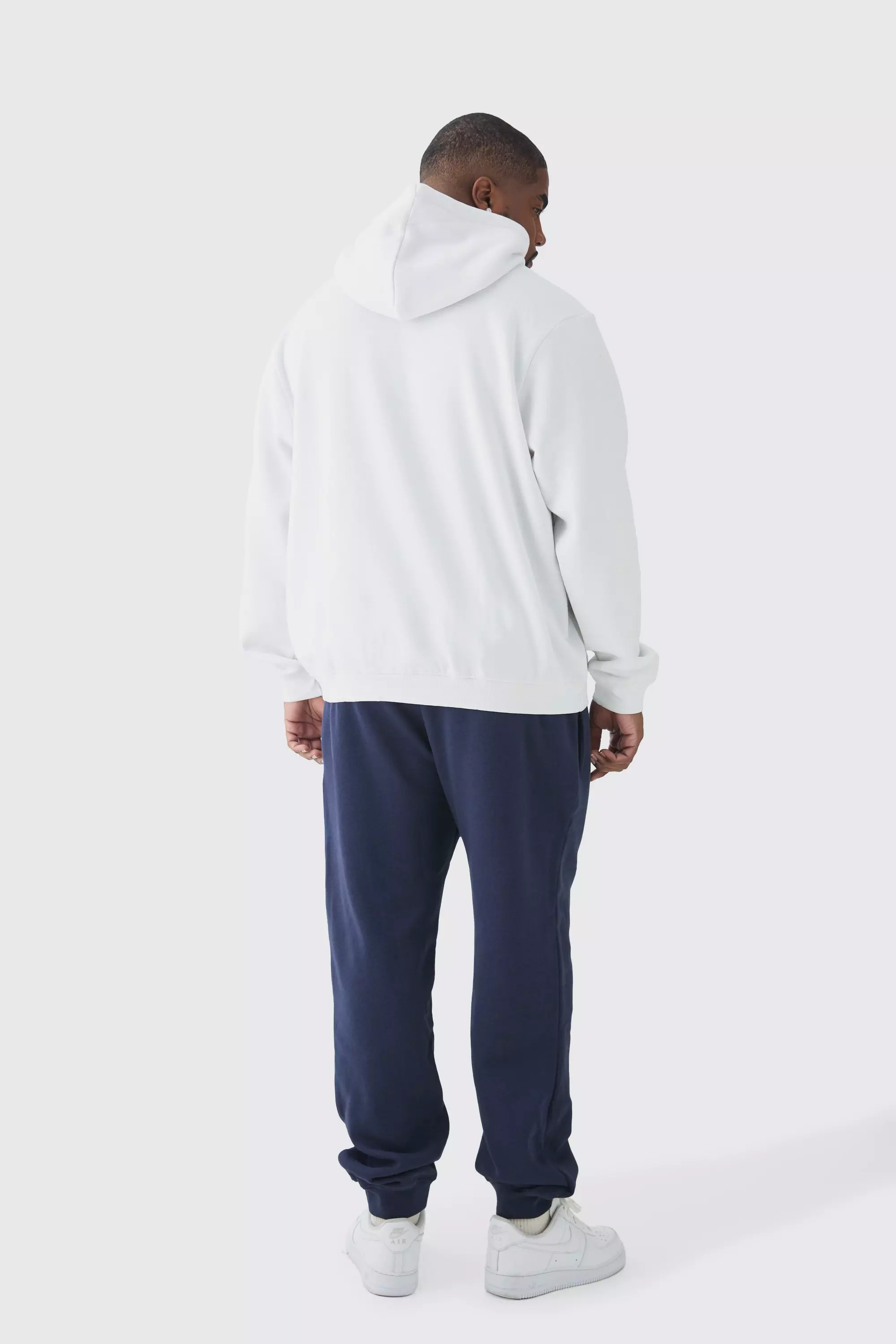 Plus Basic Man Signature Hoodie In Wit boohooMAN