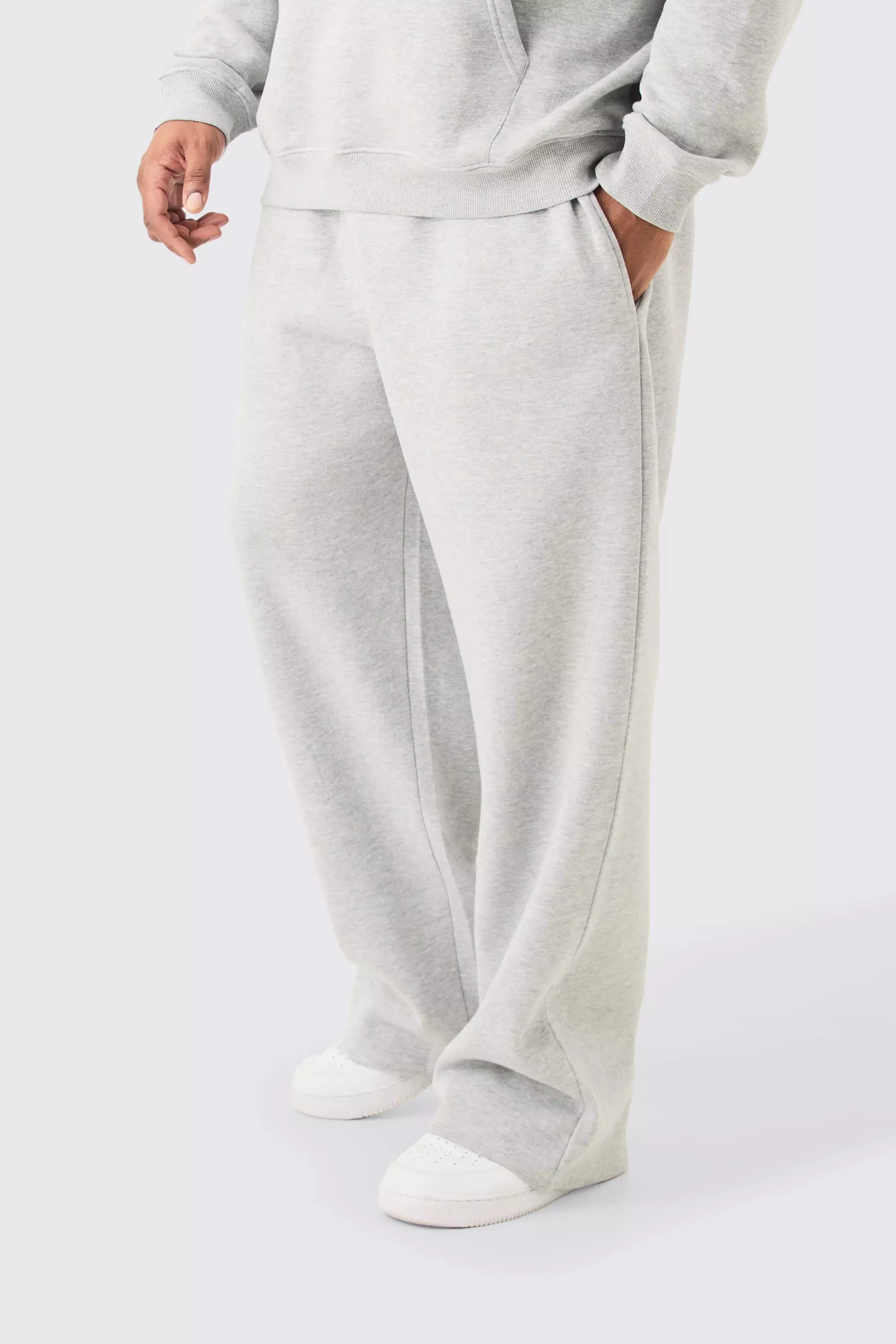 Plus Basic Relaxed Fit Jogger In Grey Marl alternative image