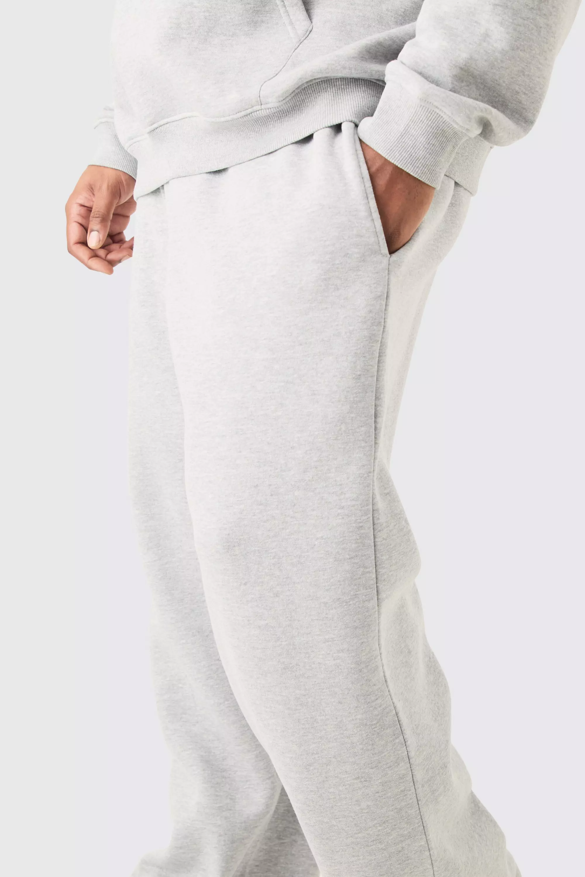 Plus Basic Relaxed Fit Jogger In Grey Marl alternative image