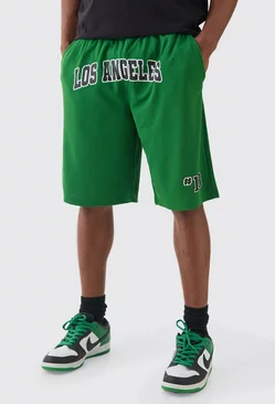 Long Length Los Angeles Basketball Short Green