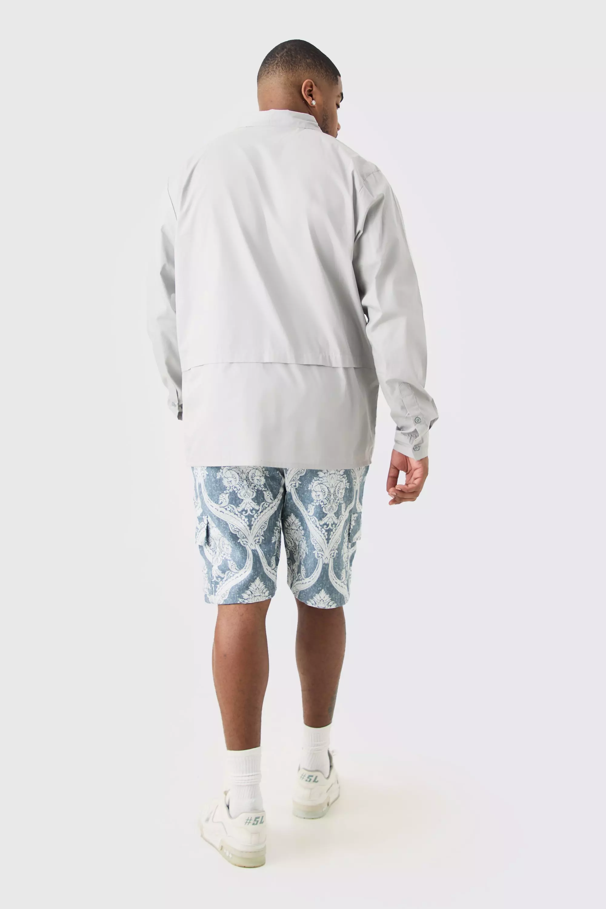 Plus langärmliges Utility-Hemd, Grey alternatives Bild