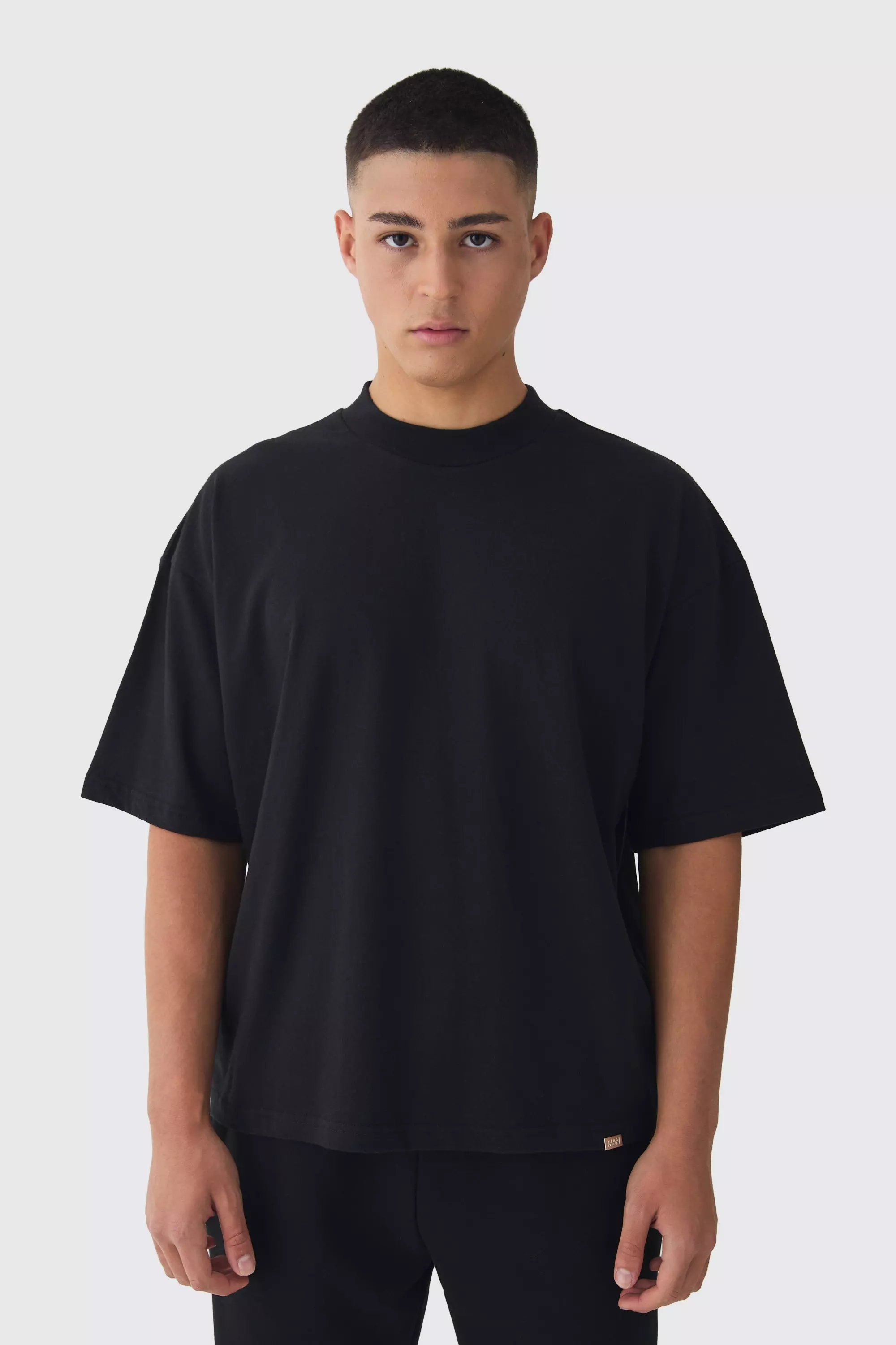 Black Oversized Boxy Heavyweight T-shirt