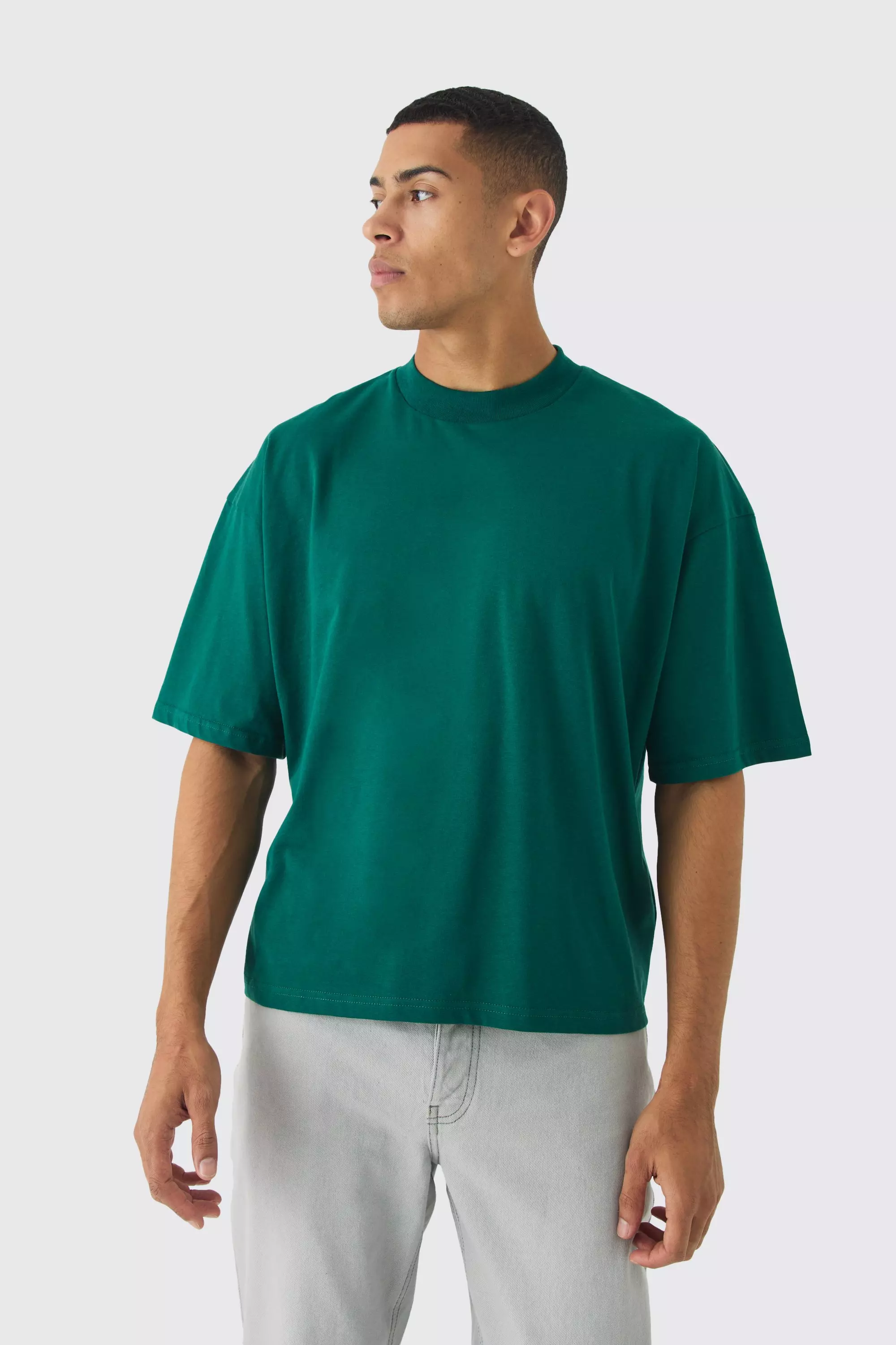 Oversized Boxy Heavyweight T-shirt Forest