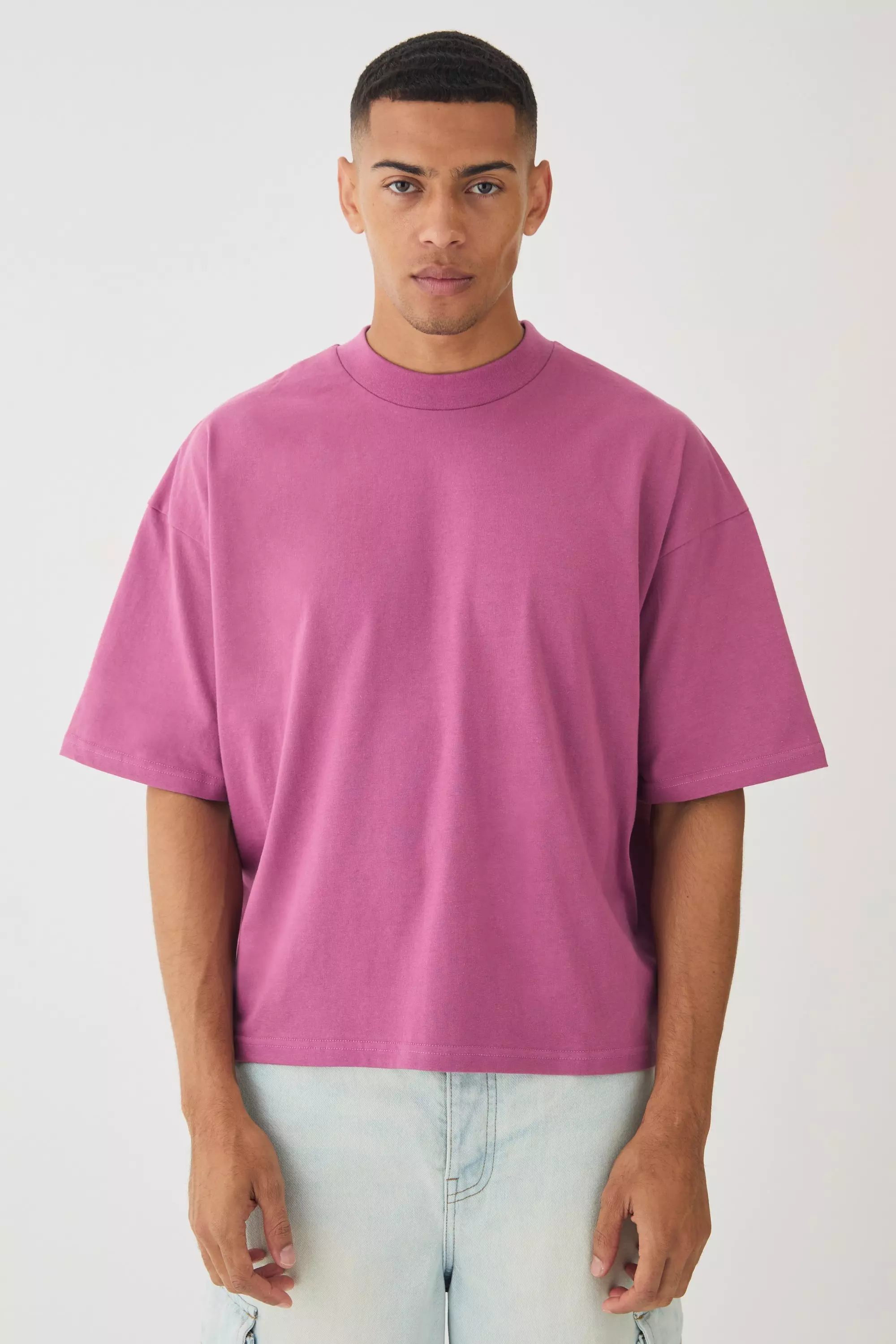 Oversized Boxy Heavyweight T-shirt Pink