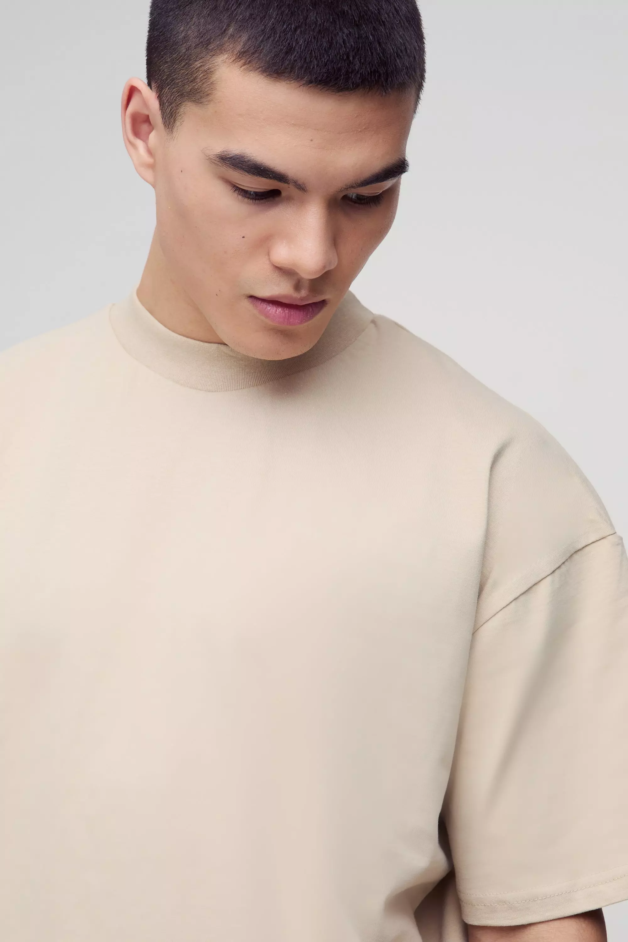 Stone Oversized Extended Neck Heavyweight T-shirt alternative image