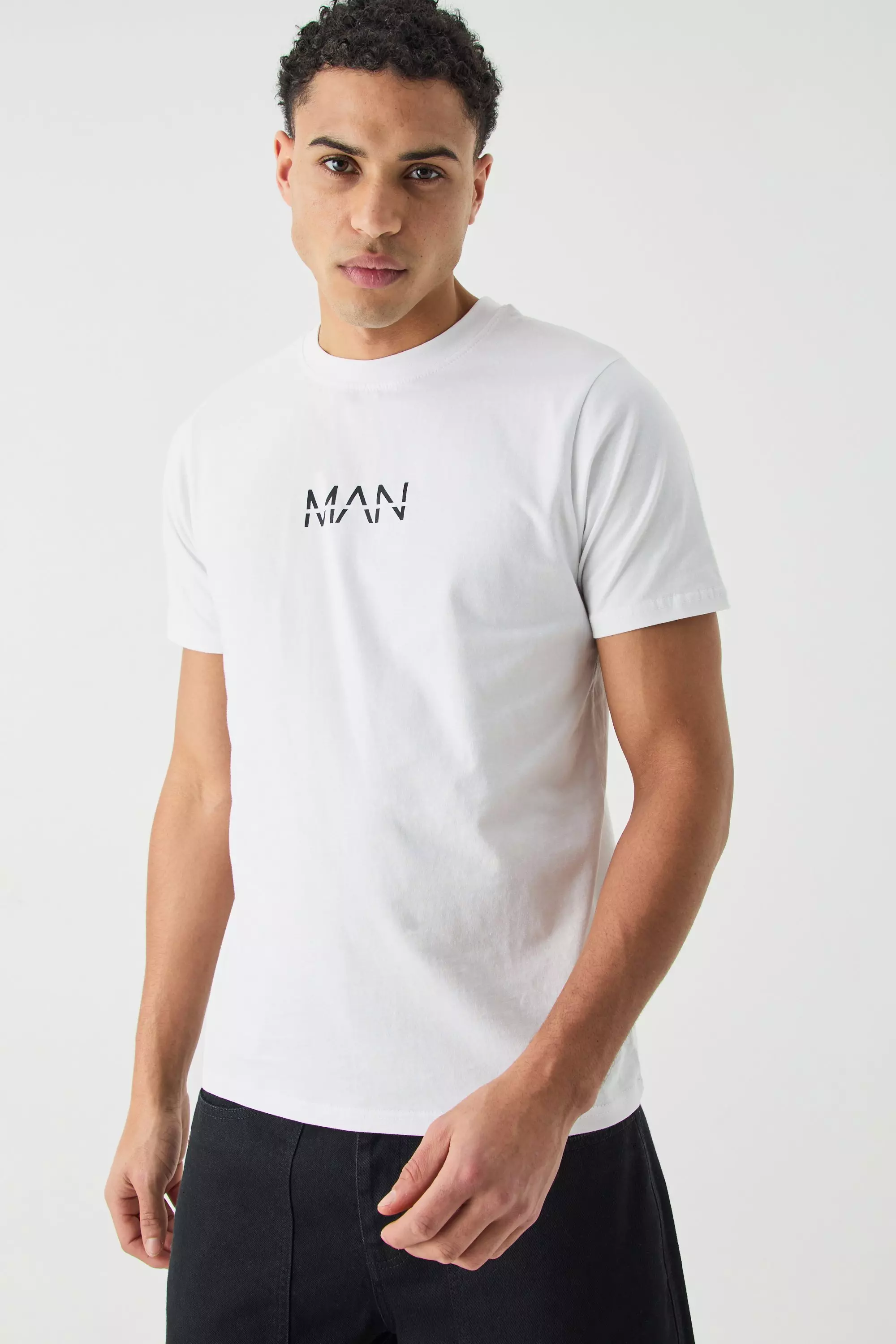 Slim-Fit Man-Dash T-Shirt, White alternatives Bild