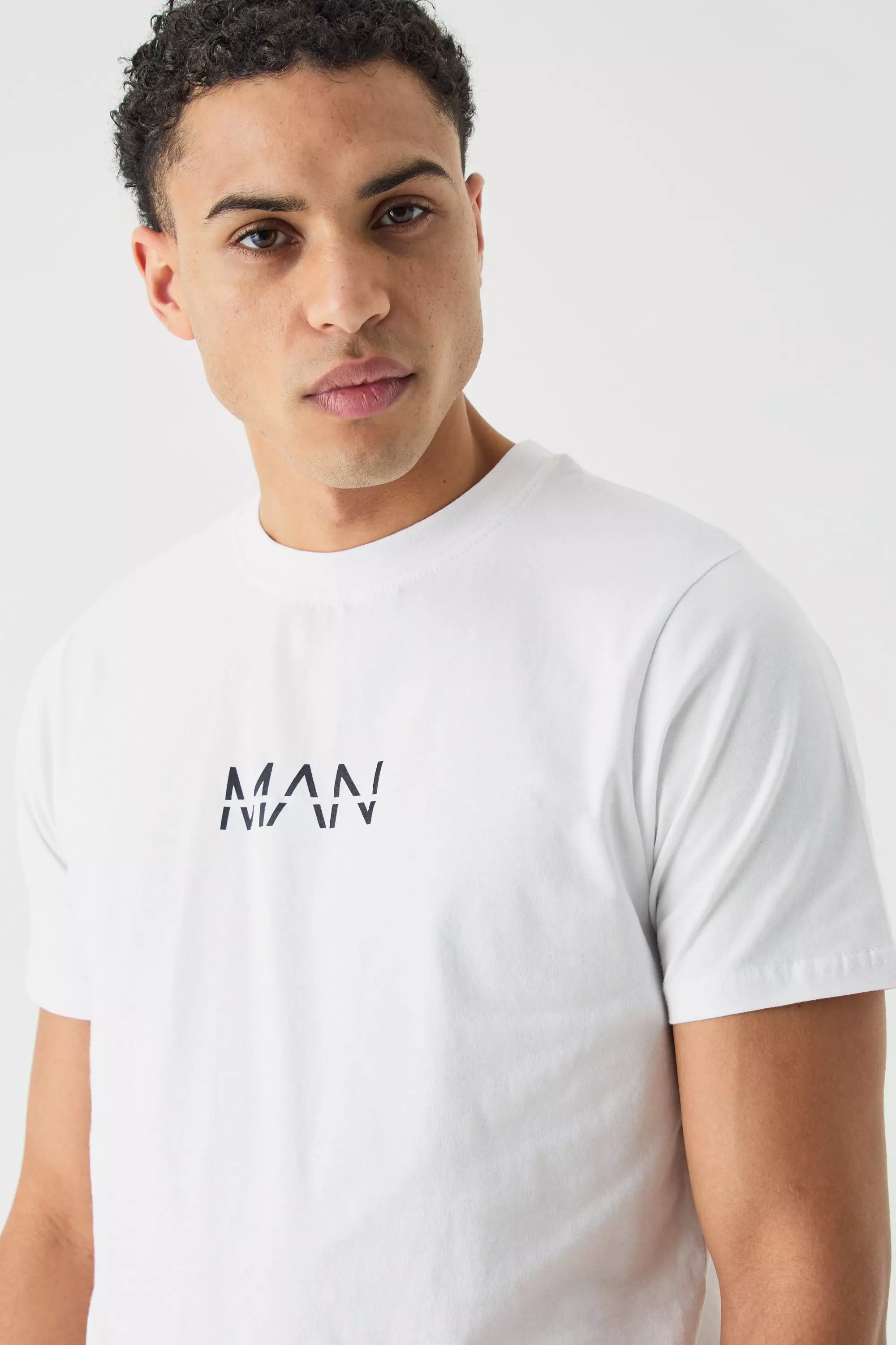 Slim-Fit Man-Dash T-Shirt, White alternatives Bild