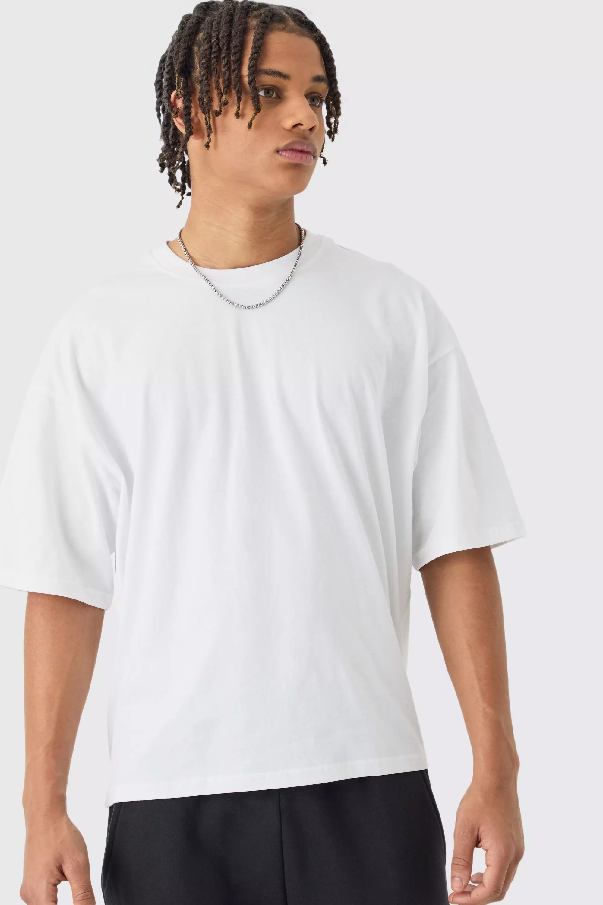 Oversized Boxy Basic T-shirt White
